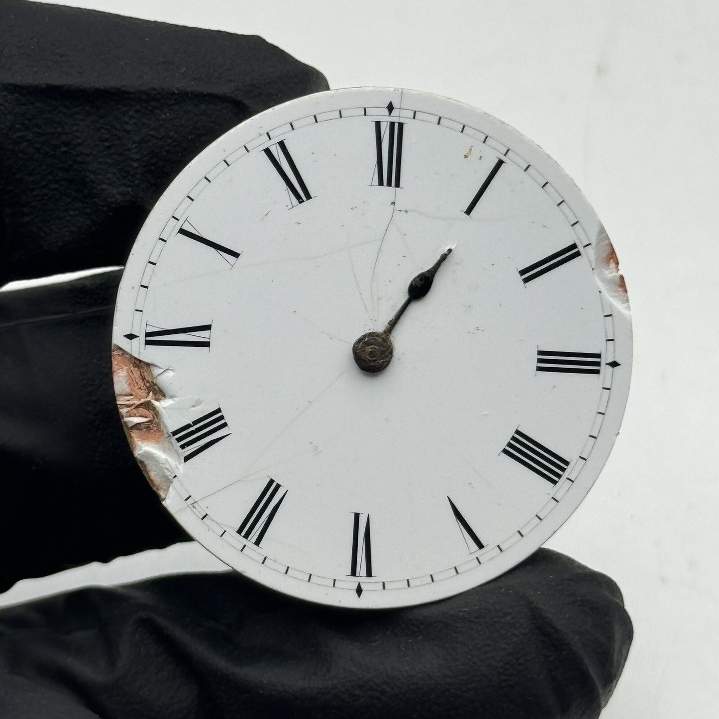 34.9mm Quality White Porcelain Dial Cylinder Watch Movement FOR PARTS