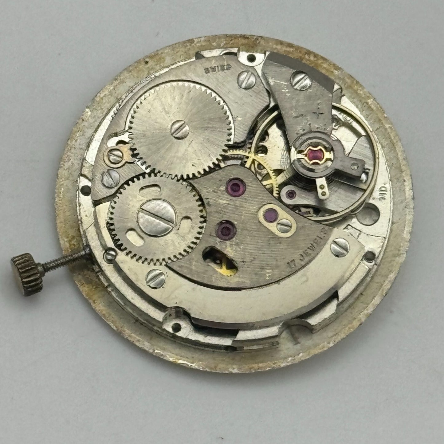 25.9mm Everite AS 1710/11 Balance Ok Watch Movement Swiss Vintage PARTS SPARES