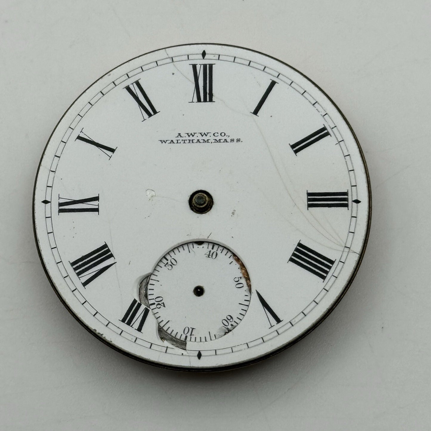 43.1mm Manual Wind Waltham Traveler Model Hunter Pocket Watch Movement FOR PARTS
