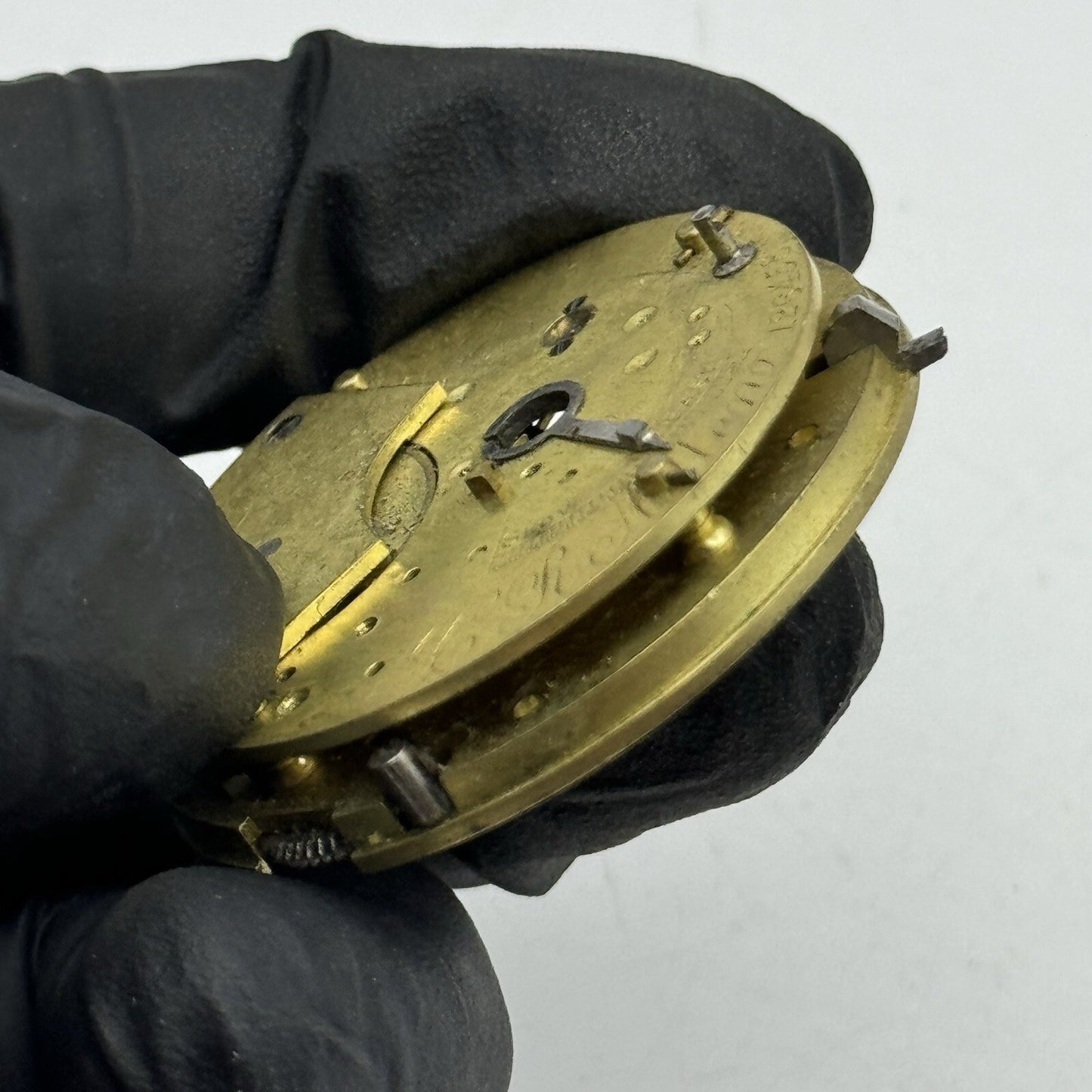 41.2mm Antique C R Allen Partial Pocket Watch Movement FOR PARTS Repair
