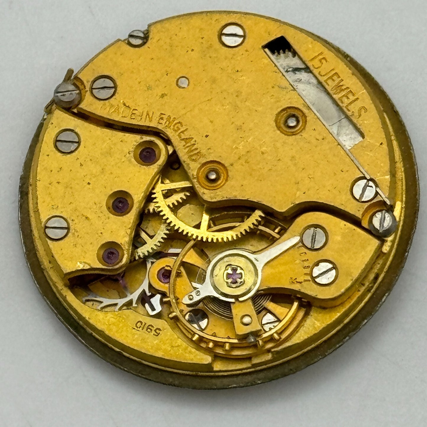 26.6mm Men's Smiths De Luxe Cal 5910 Manual Wind Vintage Watch Movement PARTS