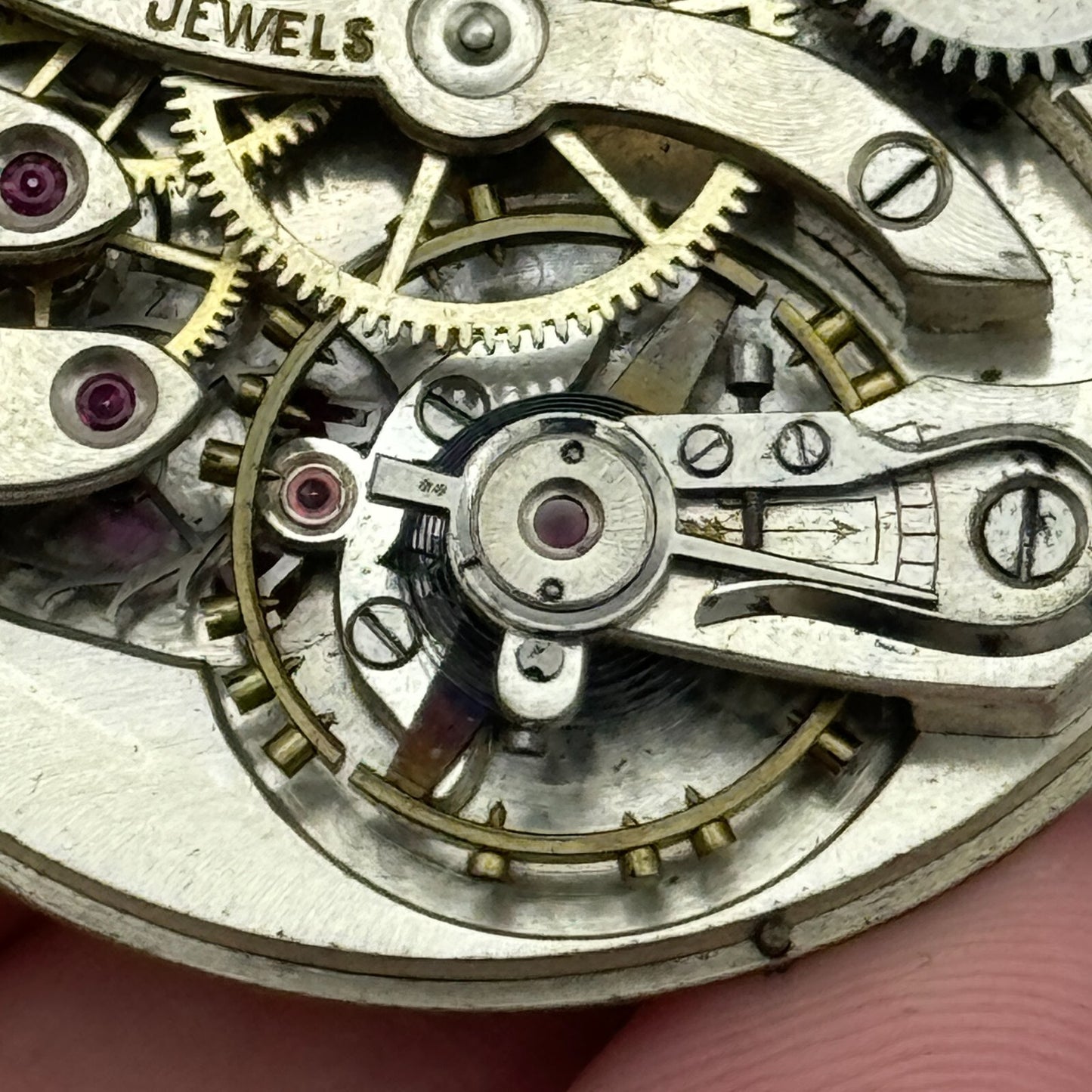 43.1mm Unidentified High Grade 15 Jewels Swiss Pocket Watch Movement PARTS