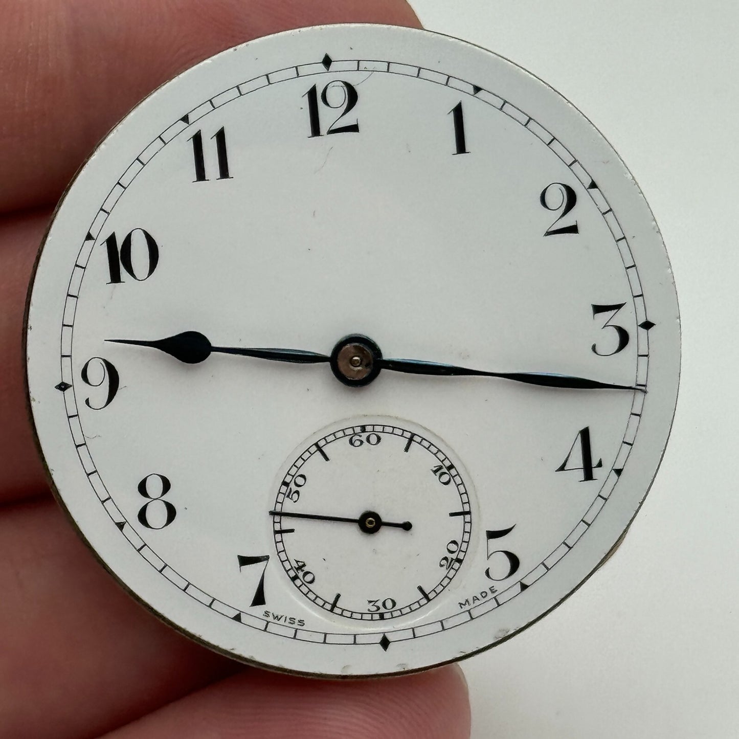 43mm Cyma Ref 919 Tavannes Open Face Balance Ok Pocket Watch Movement PARTS