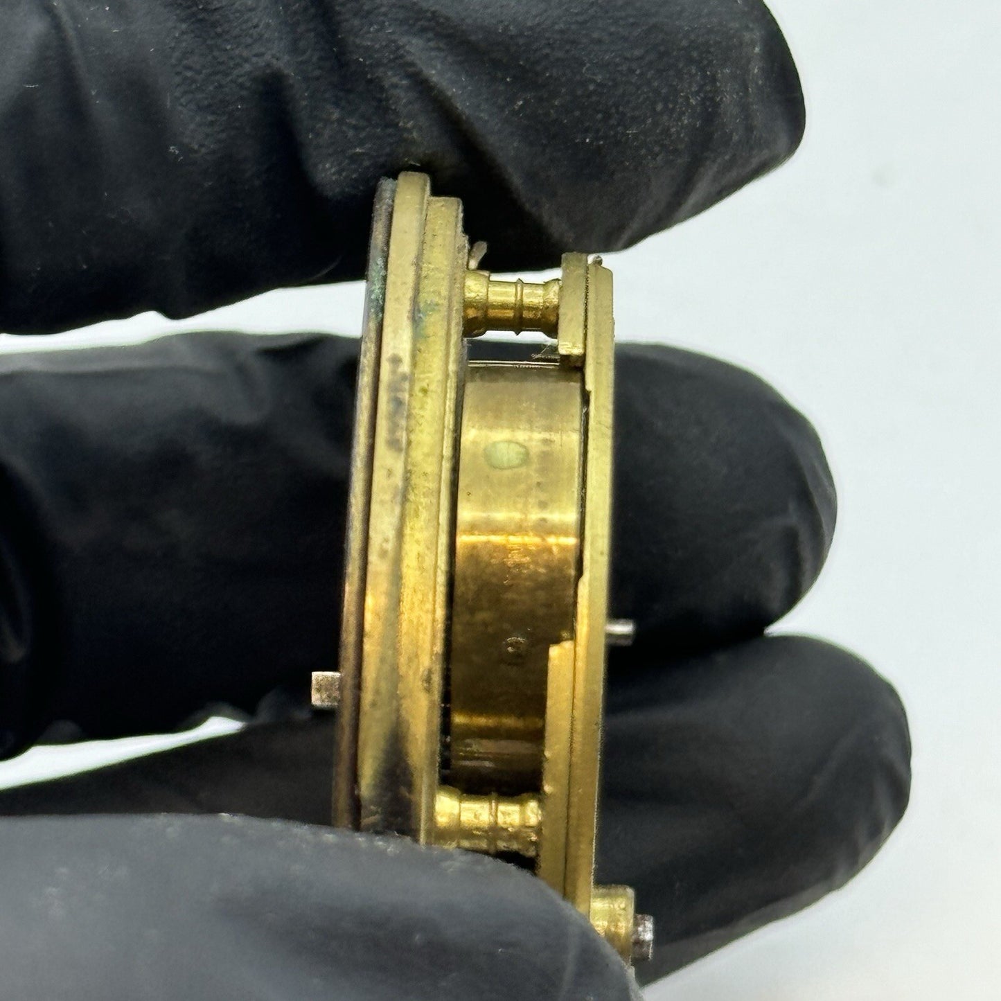 50mm W H Wightman East Kirkby-Notts Large Fusee Pocket Watch Movement FOR PARTS