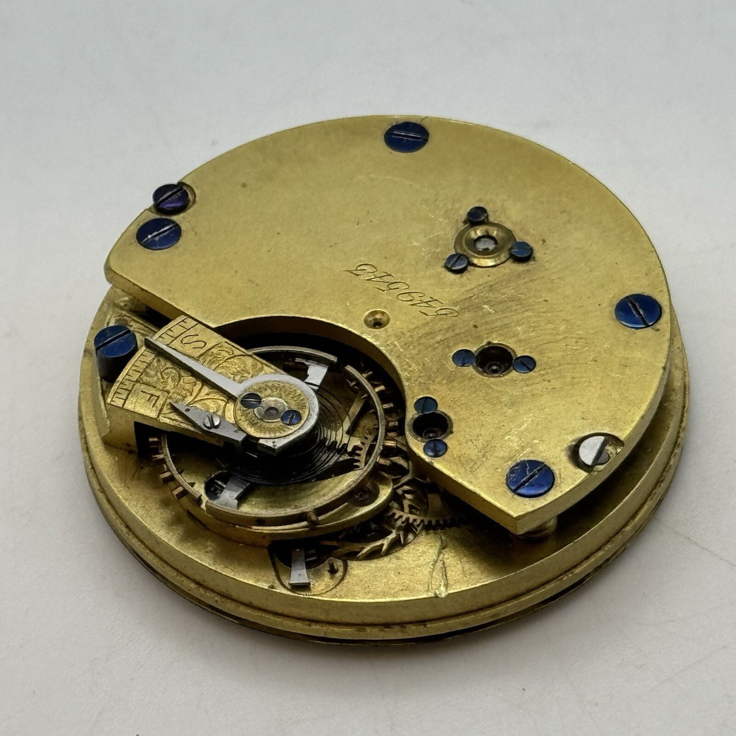 41.2mm Manual Wind Unidentified Pocket Watch Movement Dial Hands FOR PARTS