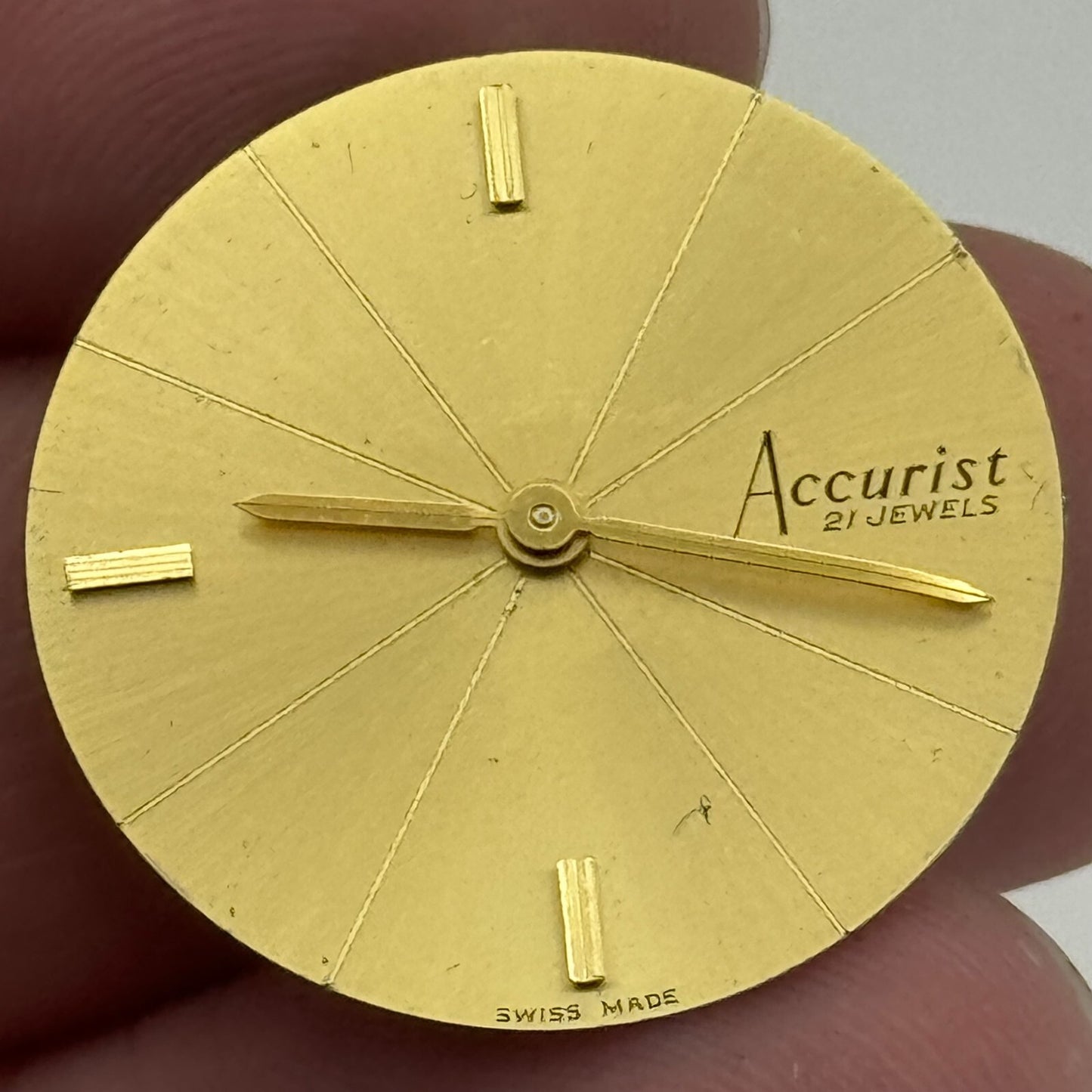 17.5mm Accurist Felsa F 4122 Manual Wind 21 Jewels Swiss Watch Movement PARTS