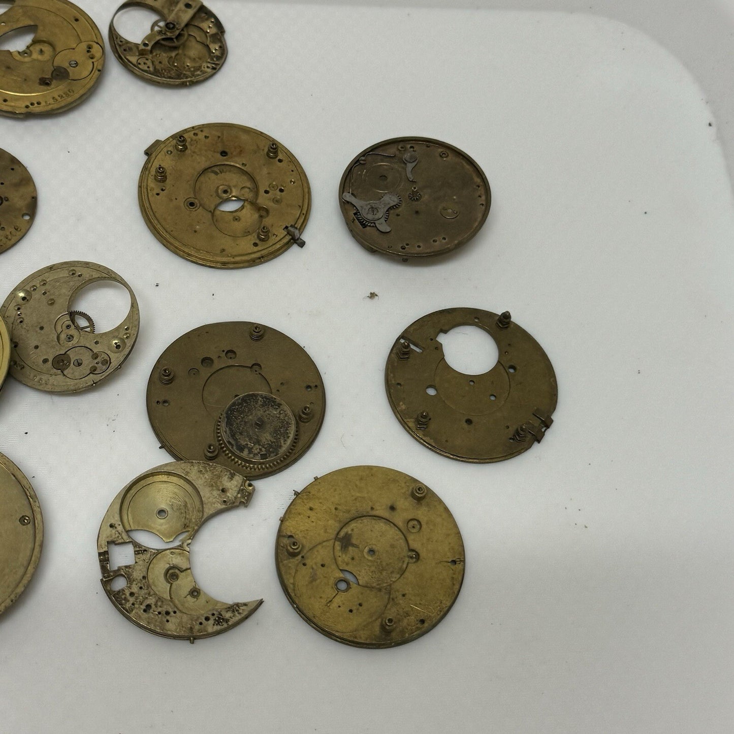 590 Grams Mixed Partial Pocket Watch Movements Watchmakers Job Lot Spares Parts