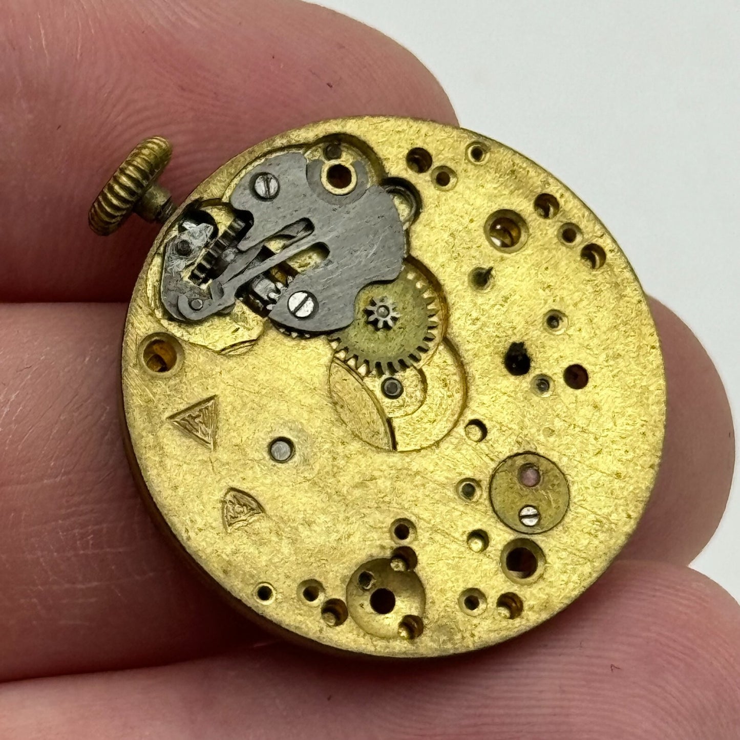 27mm Unidentified Balance Ok Trench Mens Watch Movement Manual Wind Swiss PARTS