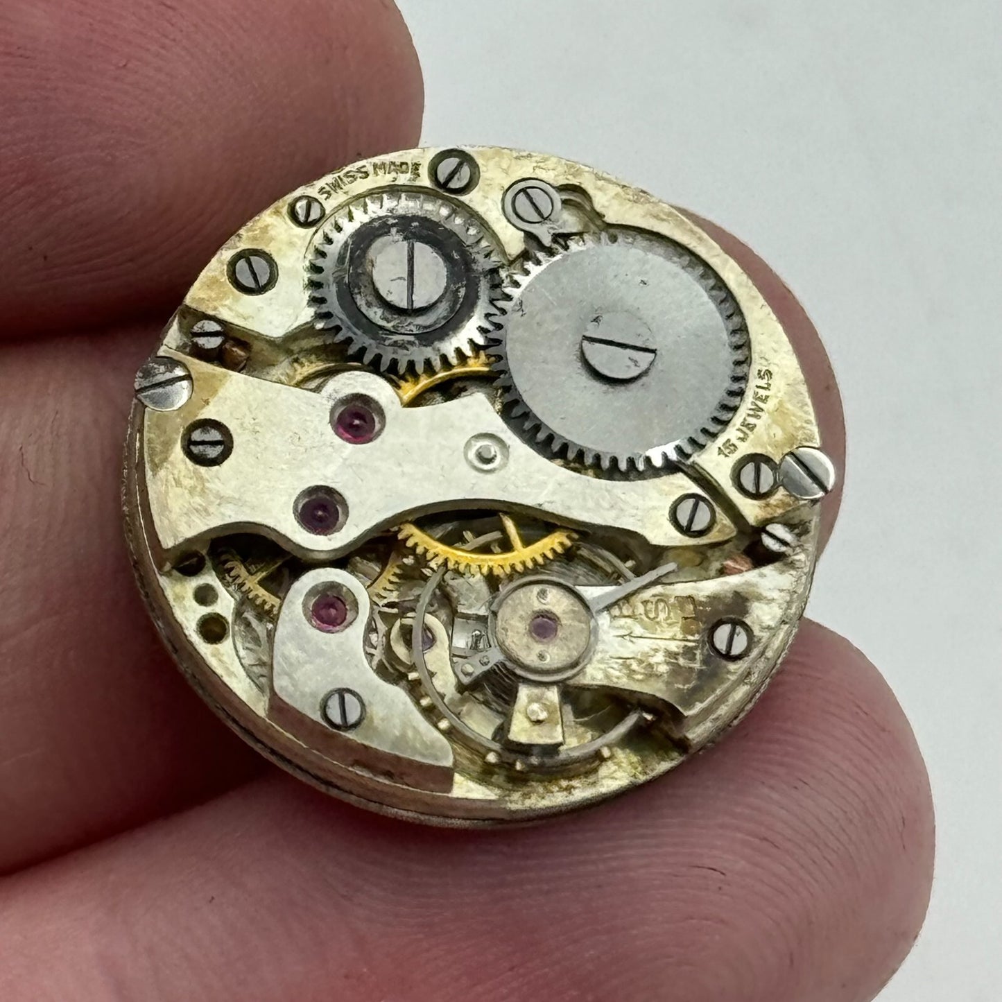 23.6mm J W Benson Sub Seconds Manual Wind 15 Jewels Swiss Watch Movement PARTS
