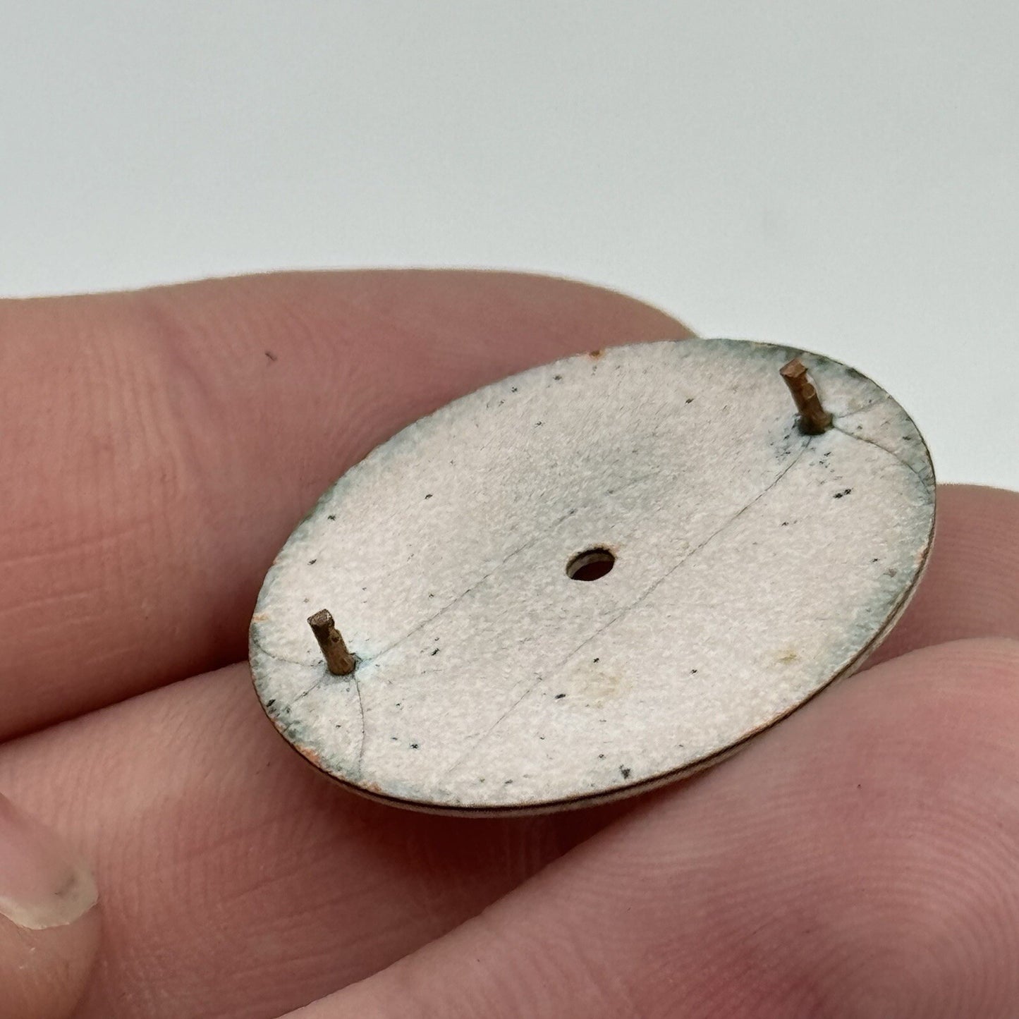 26.8mm Antique Beautiful Porcelain Patterned Pocket Watch Dial Spares Parts