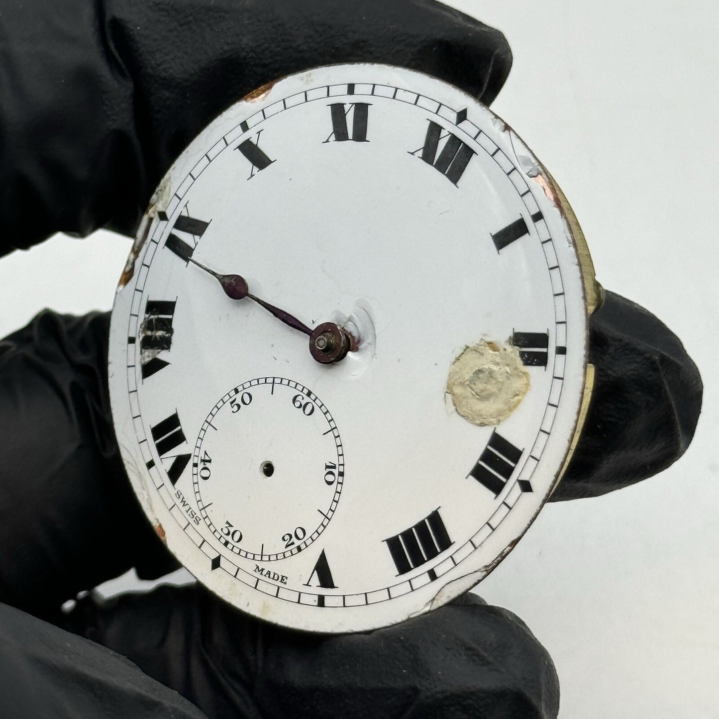 42.8mm Large Roman Numeral Open Face Balance Ok Pocket Watch Movement To Restore