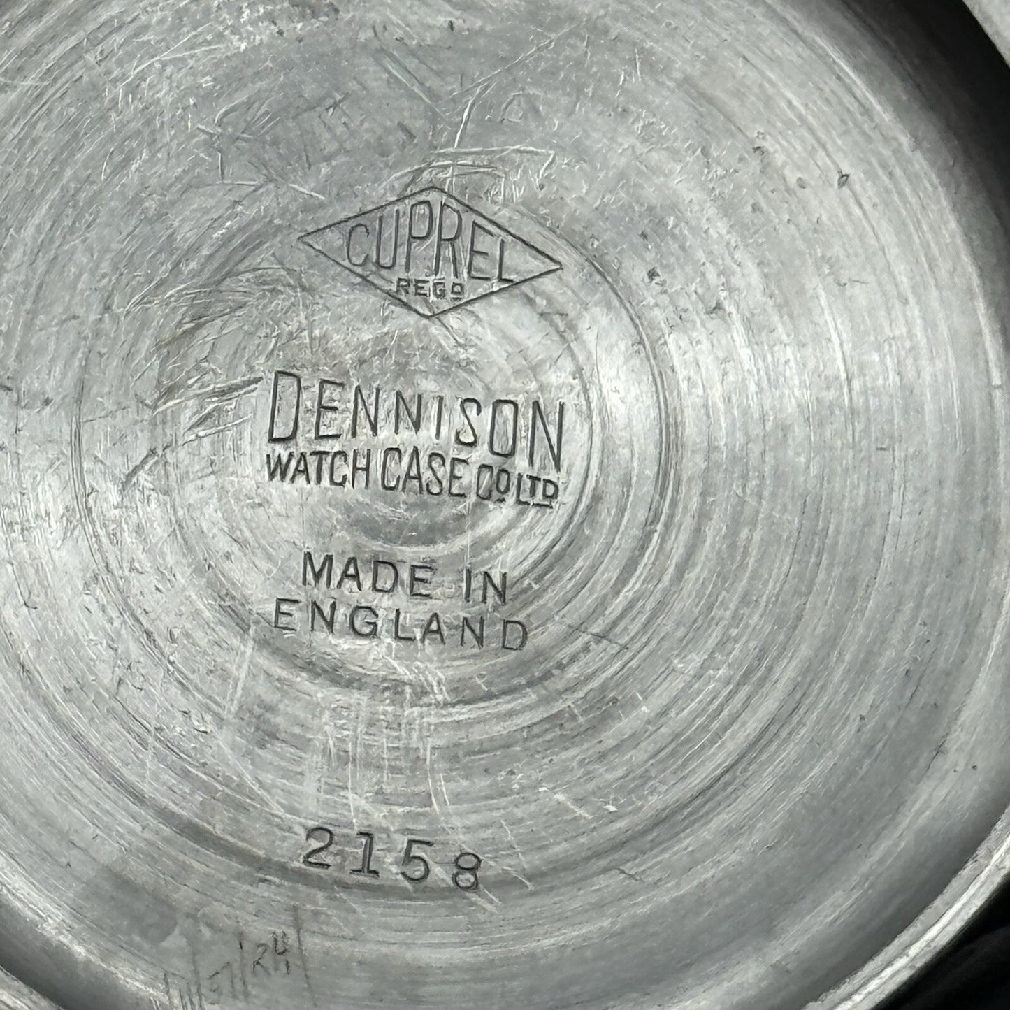 50mm Vintage Smiths Dennison Case SW43 Stop Watch Silver Tone For Parts / Repair