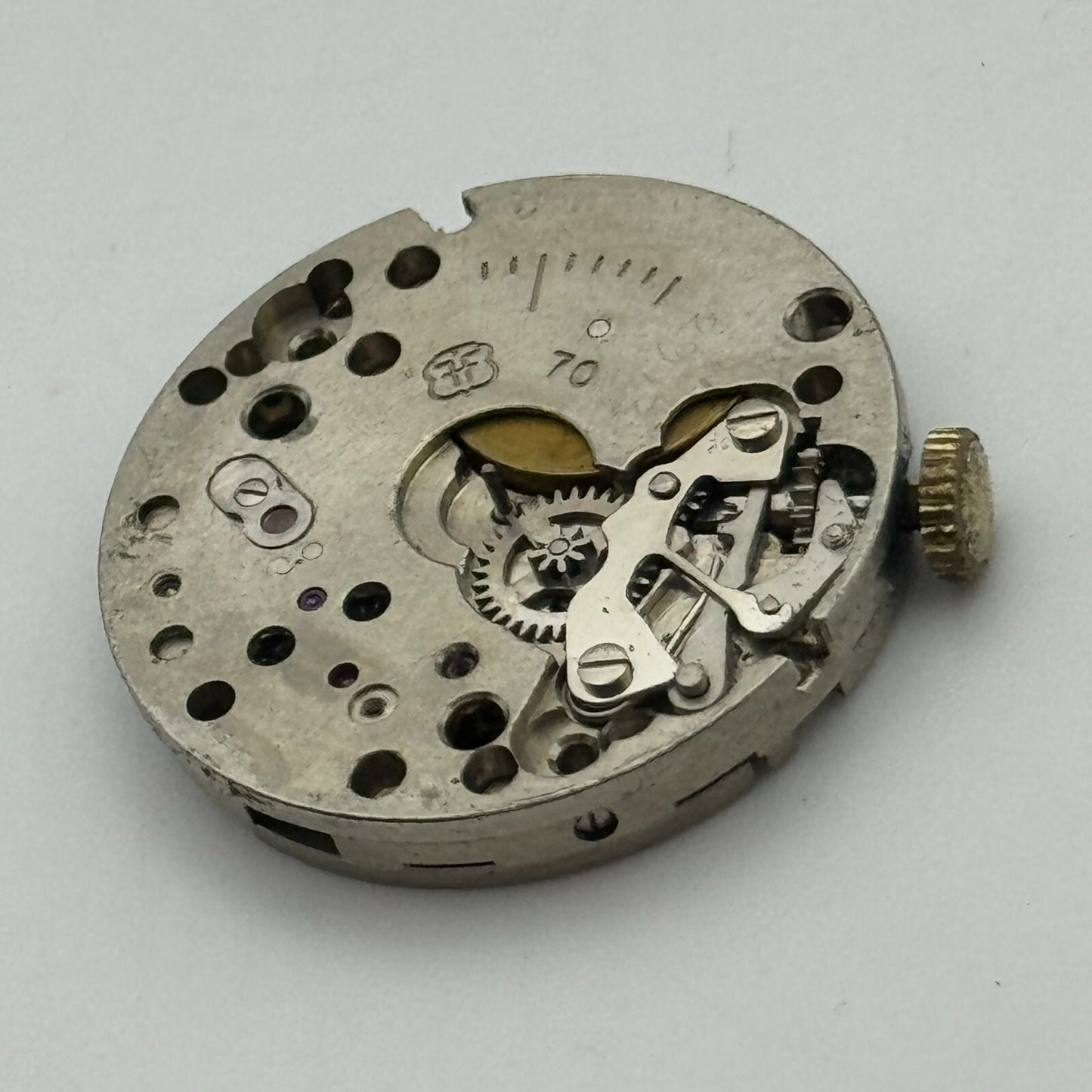 23.6mm Running Olma FHF 70 Manual Wind 15 Jewels Swiss Watch Movement PARTS
