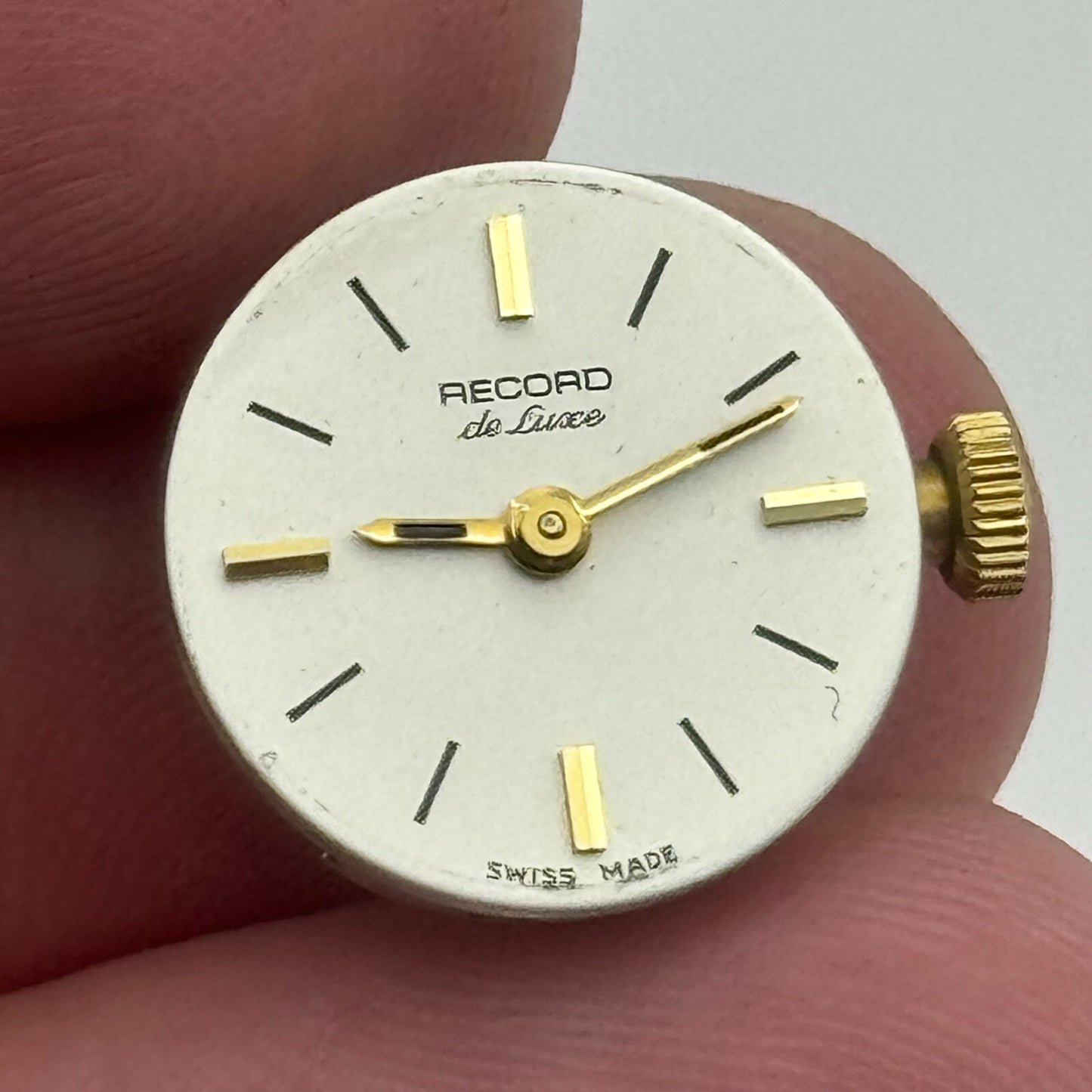 15.5mm Running Record De Luxe Cal 670 Manual Wind Swiss Watch Movement PARTS