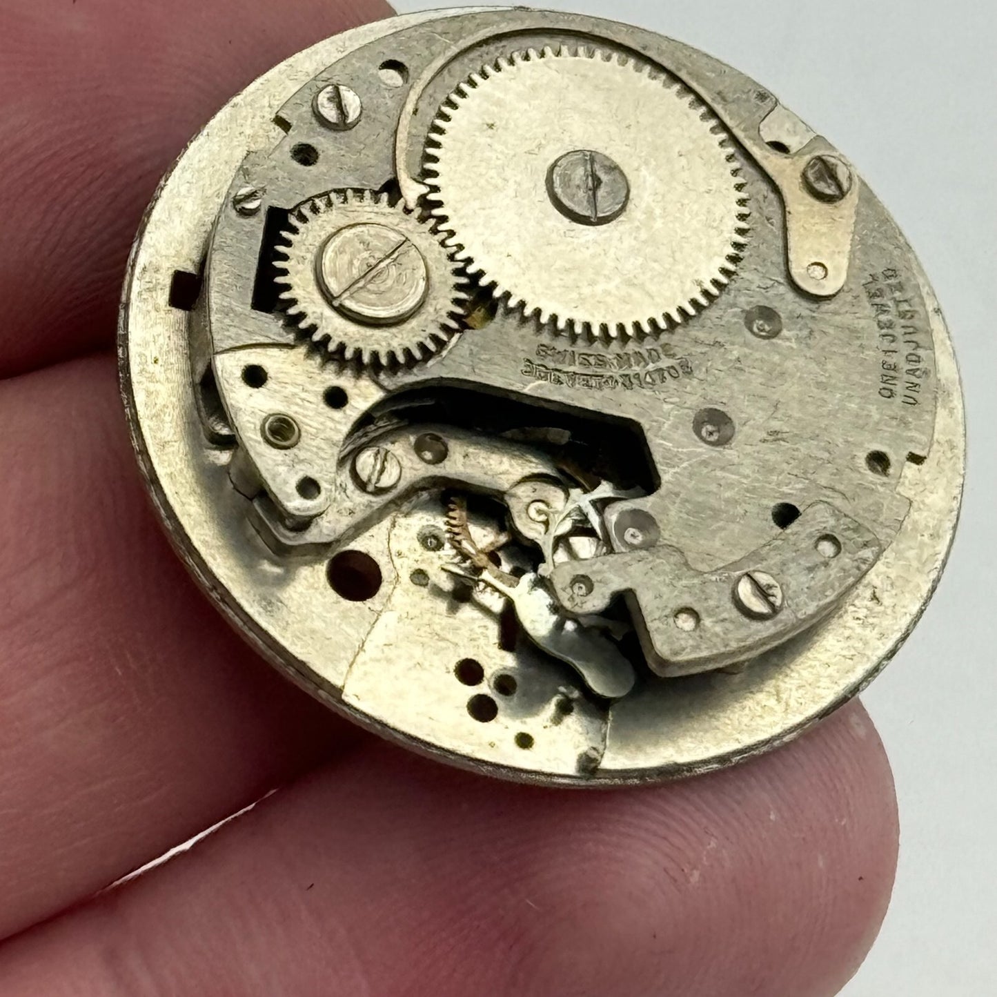 31mm Mens BFG 875 Swiss Manual Wind 1 Jewel Watch Movement PARTS REPAIR SPARES