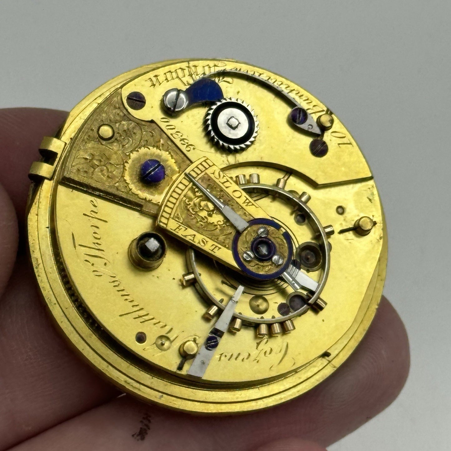 High Quality Running Cozens Matthews & Thorpe London Fusee Pocket Watch Movement