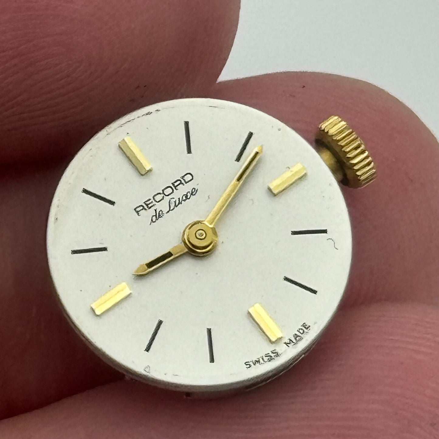 15.5mm Running Record De Luxe Cal 670 Manual Wind Swiss Watch Movement PARTS