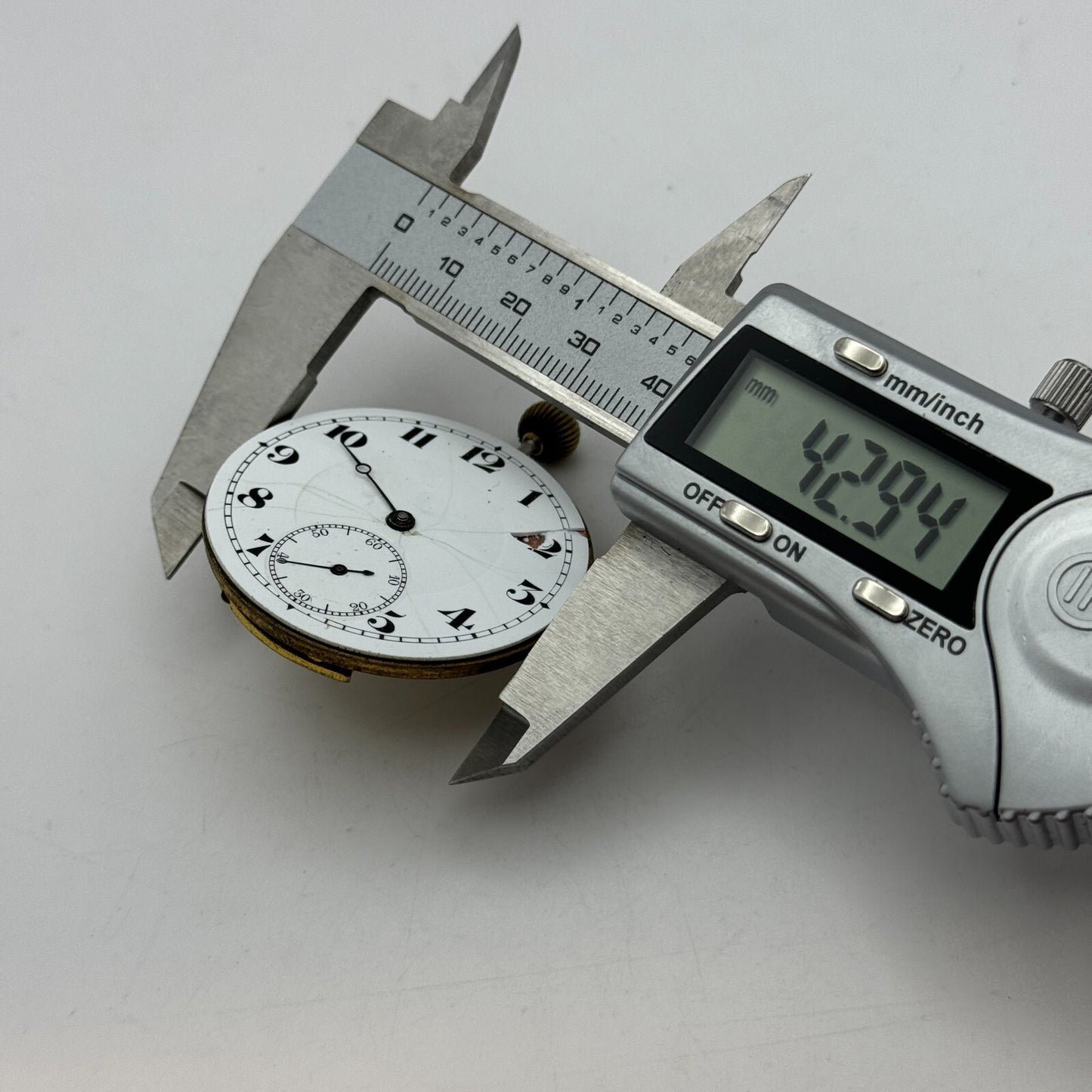 42.9mm Open Face Balance Intact Swiss 15 Jewels Pocket Watch Movement PARTS