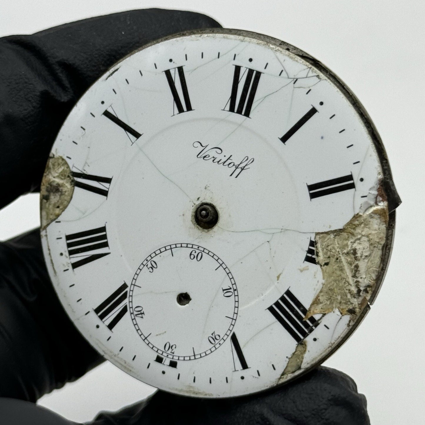45.7mm Veritoff "Fake" Railroad Special Pocket Watch Movement FOR PARTS