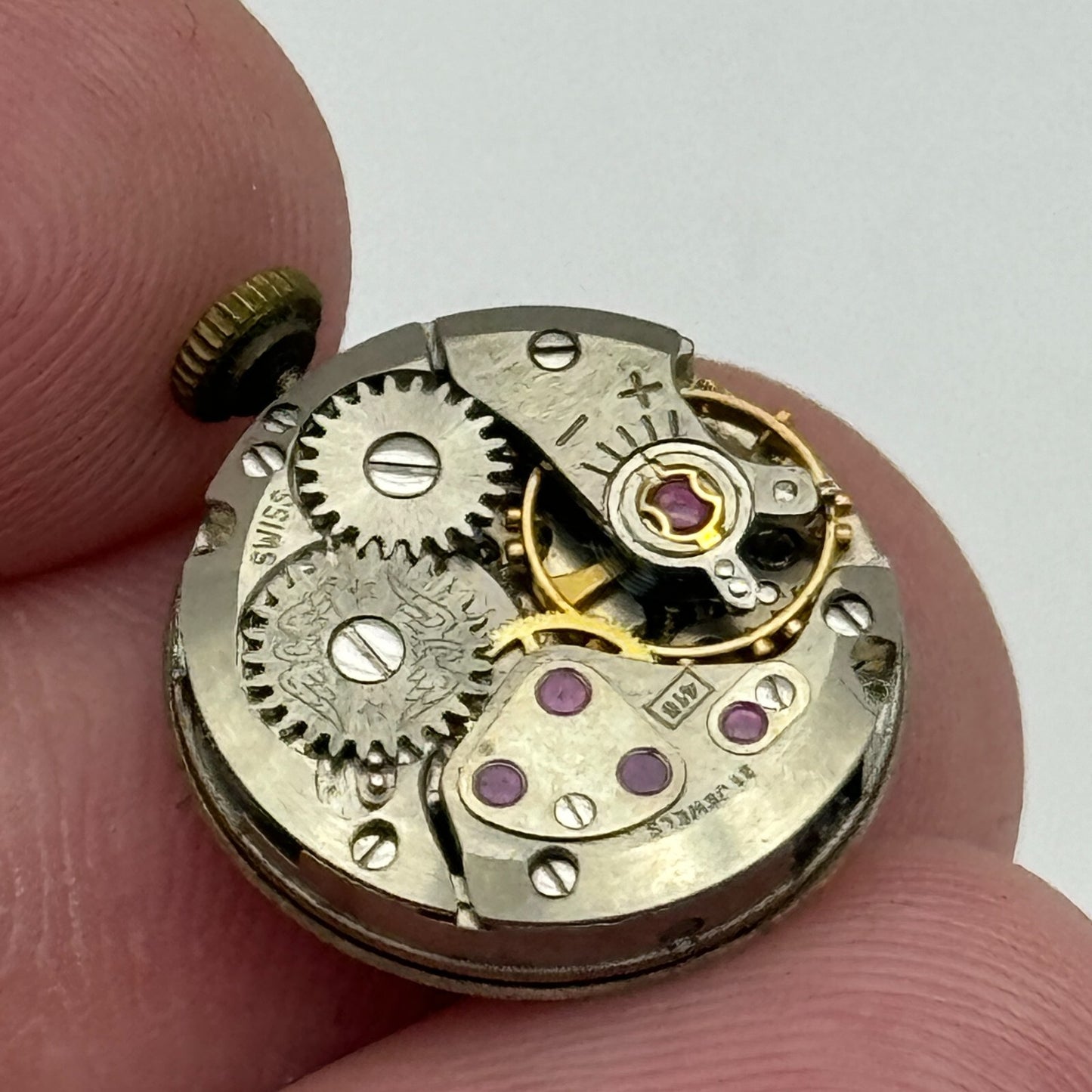 15.9mm Running ETA 2410 Rotary Maximus 415 Manual Wind Swiss Watch Movement