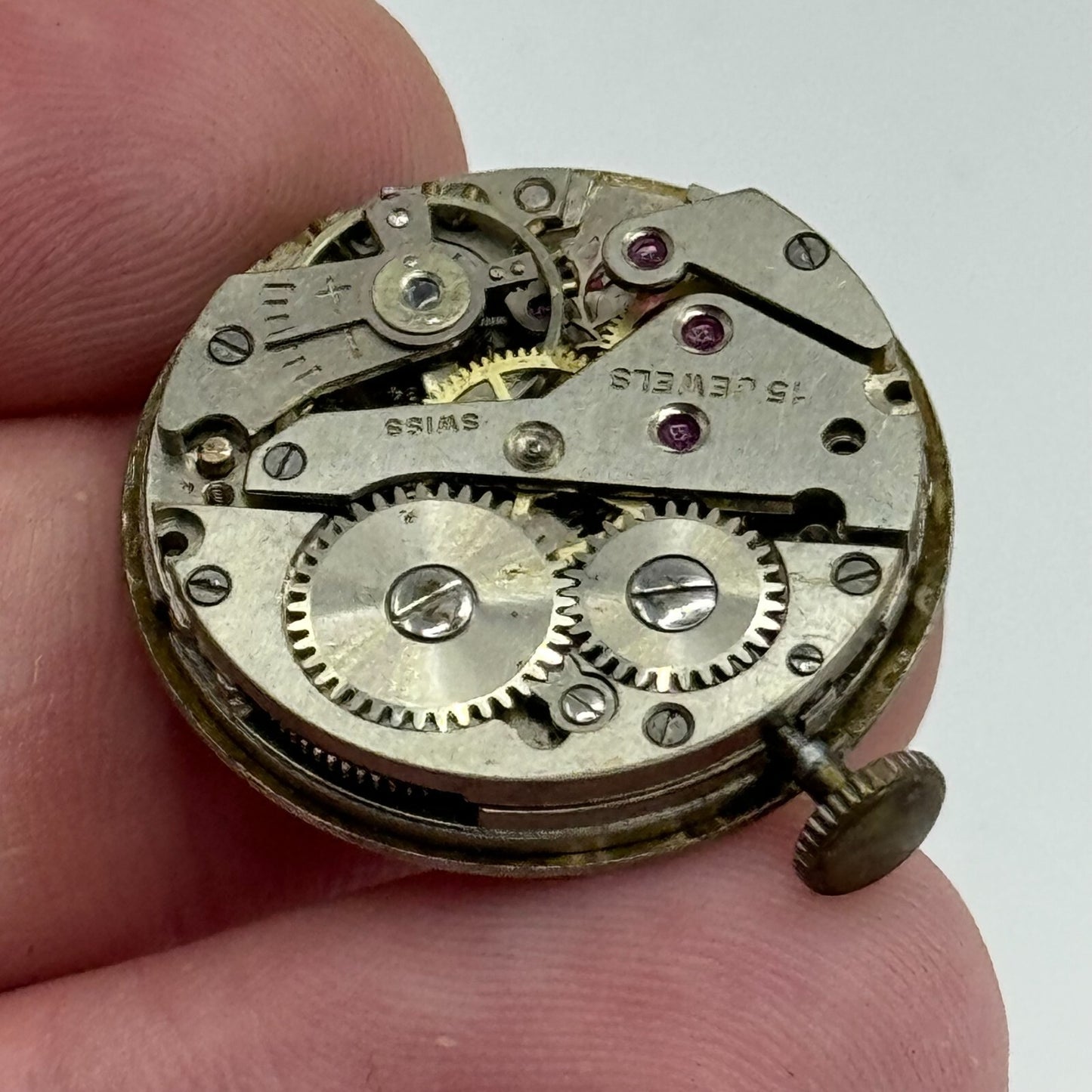 23.6mm Avia AS 1123 1124 Manual Wind 15 Jewels Swiss Watch Movement PARTS SPARES