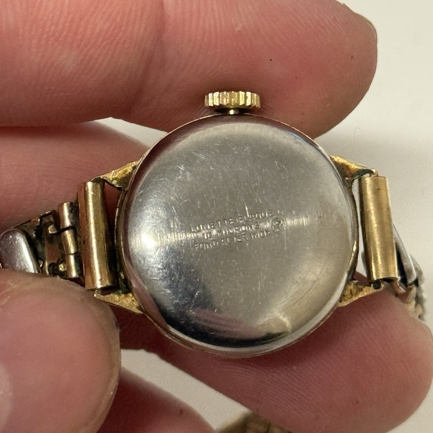 21mm WORKING Vintage Oris 612 KIF Gold Plated Centre Seconds Watch 3 MINS FAST