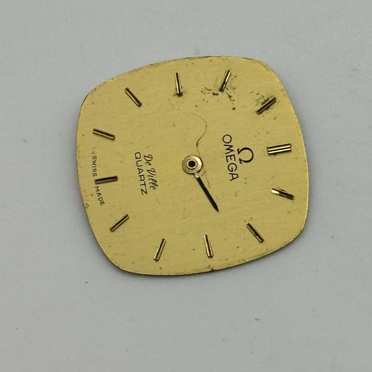 20.2mm Square Omega De Ville Quartz Ladies Wristwatch Dial 1 Hand Spares Parts