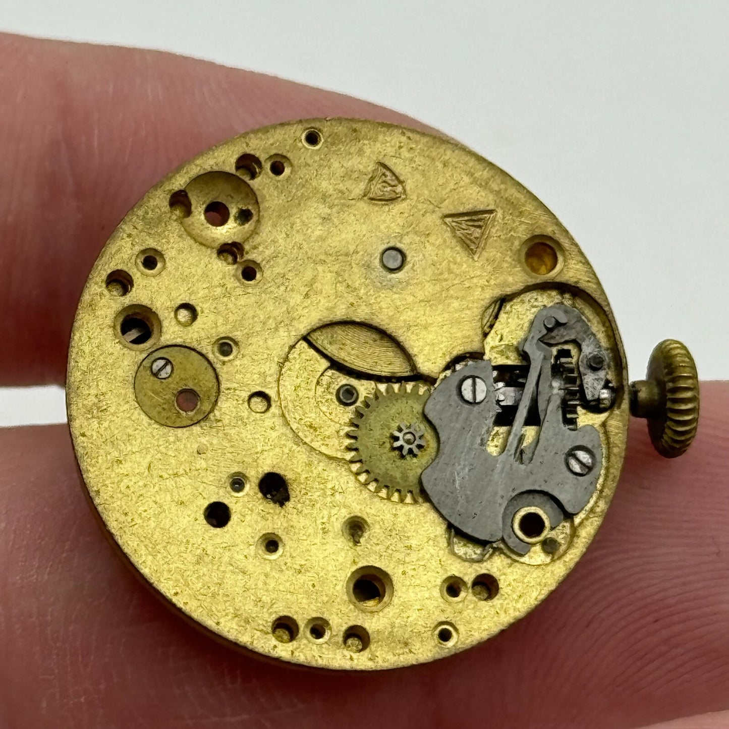 27mm Unidentified Balance Ok Trench Mens Watch Movement Manual Wind Swiss PARTS