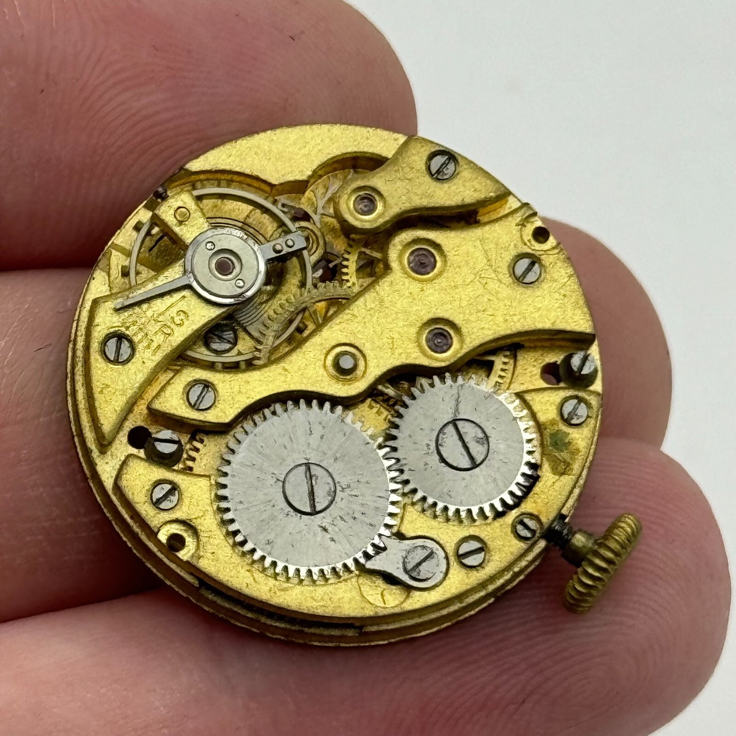 27mm Unidentified Balance Ok Trench Mens Watch Movement Manual Wind Swiss PARTS
