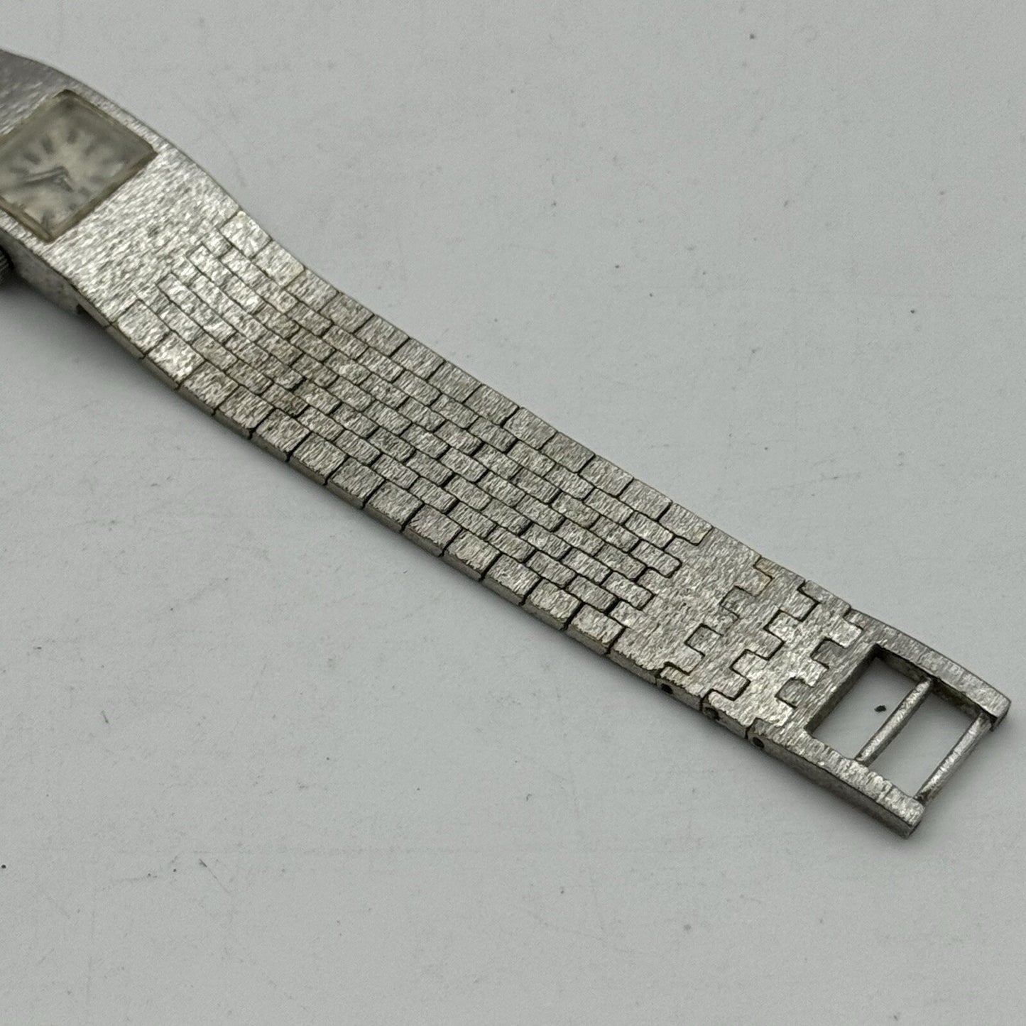 16mm Ladies Rotary Silver Tone Swiss Manual Wind Vintage Watch NOT KEEPING TIME