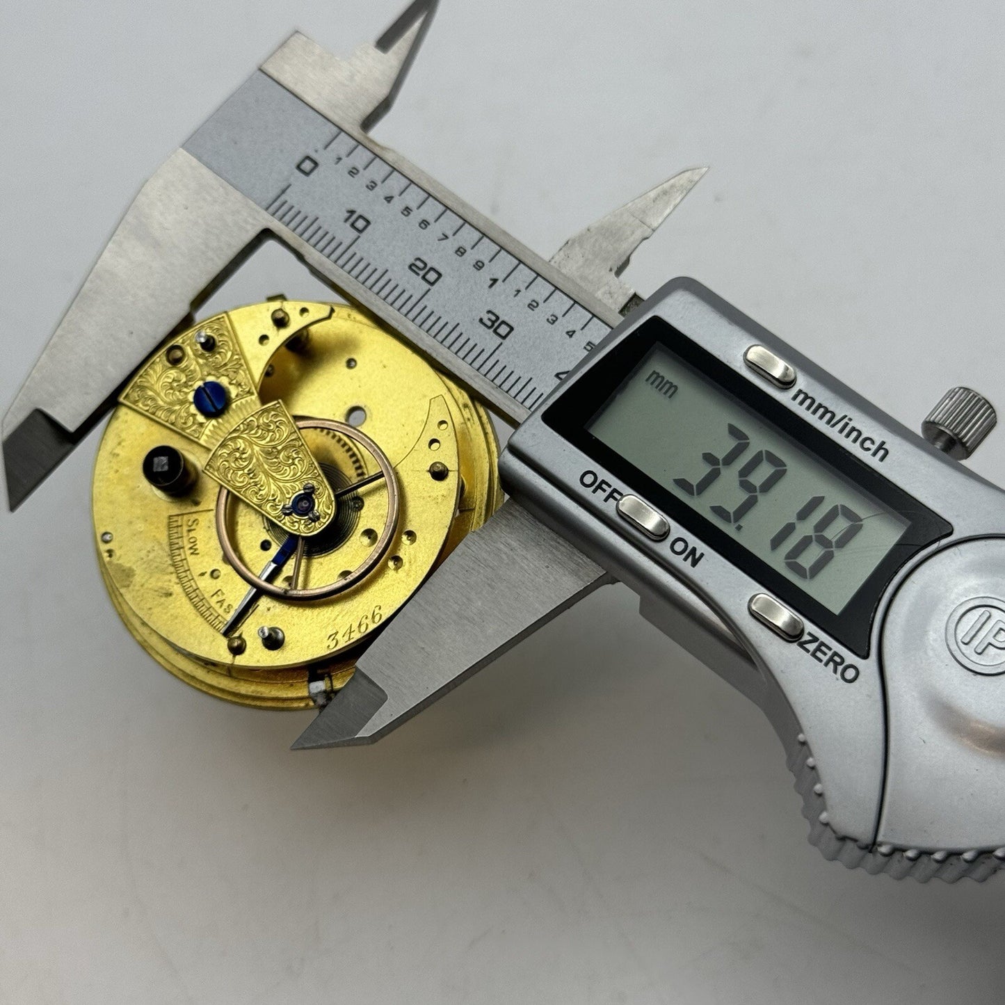 45.3mm Unidentified High Quality Partial Pocket Watch Movement FOR PARTS Repair