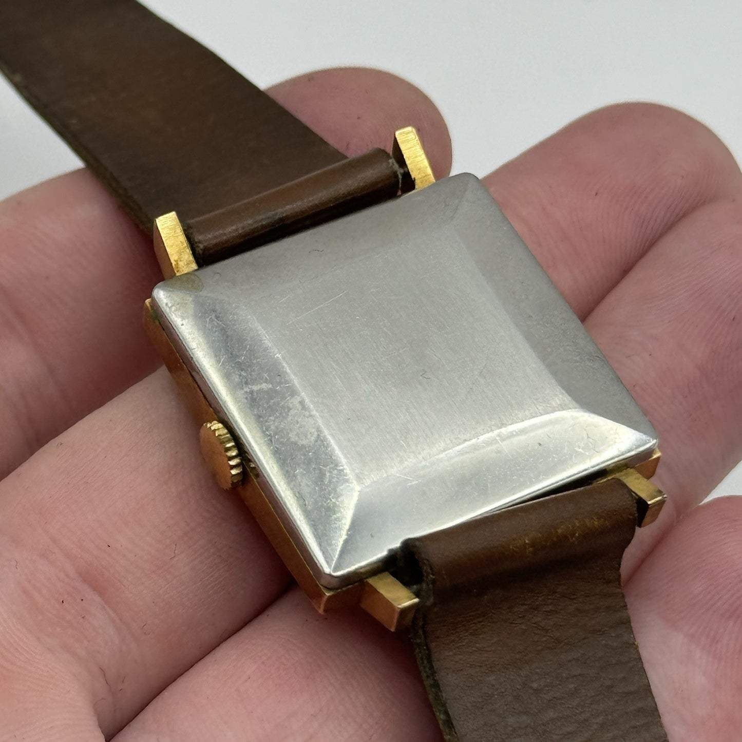 28mm Duward Diplomatic ETA 2472 Automatic Square Vintage Watch RESTORE PARTS