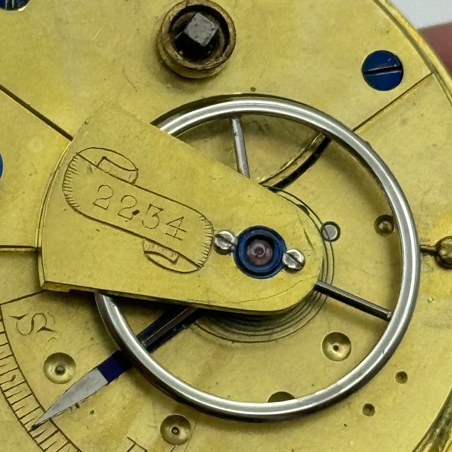 43mm Antique Good Quality Unidentified English Pocket Watch Movement PARTS SPARE