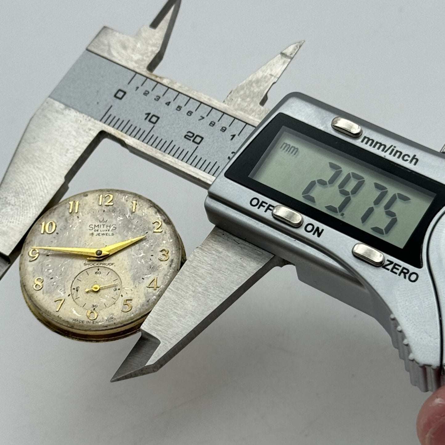 30.5mm Mens Smiths De Luxe Cal 6111 Shockproof Manual Wind Watch Movement PARTS