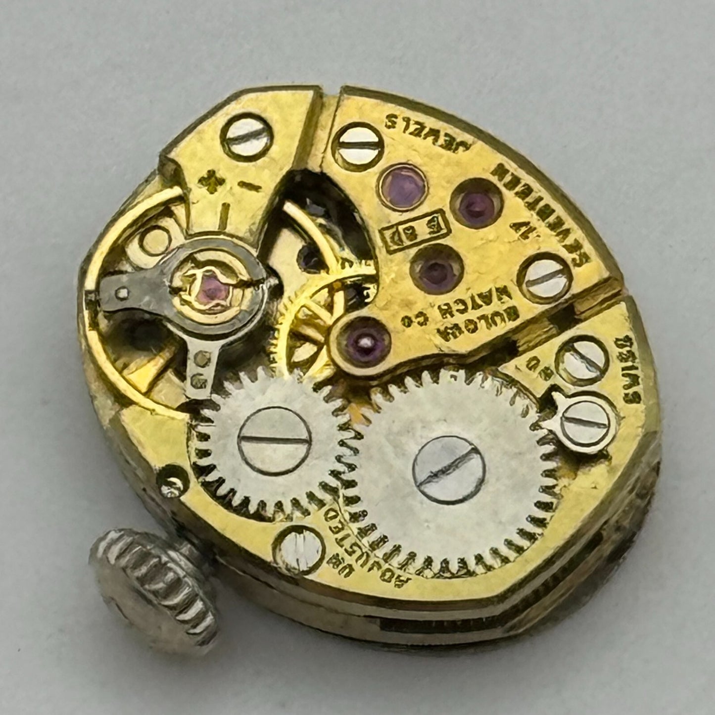 12.7mm Running Bulova 5BD Manual Wind 17 Jewels Swiss Made Watch Movement PARTS