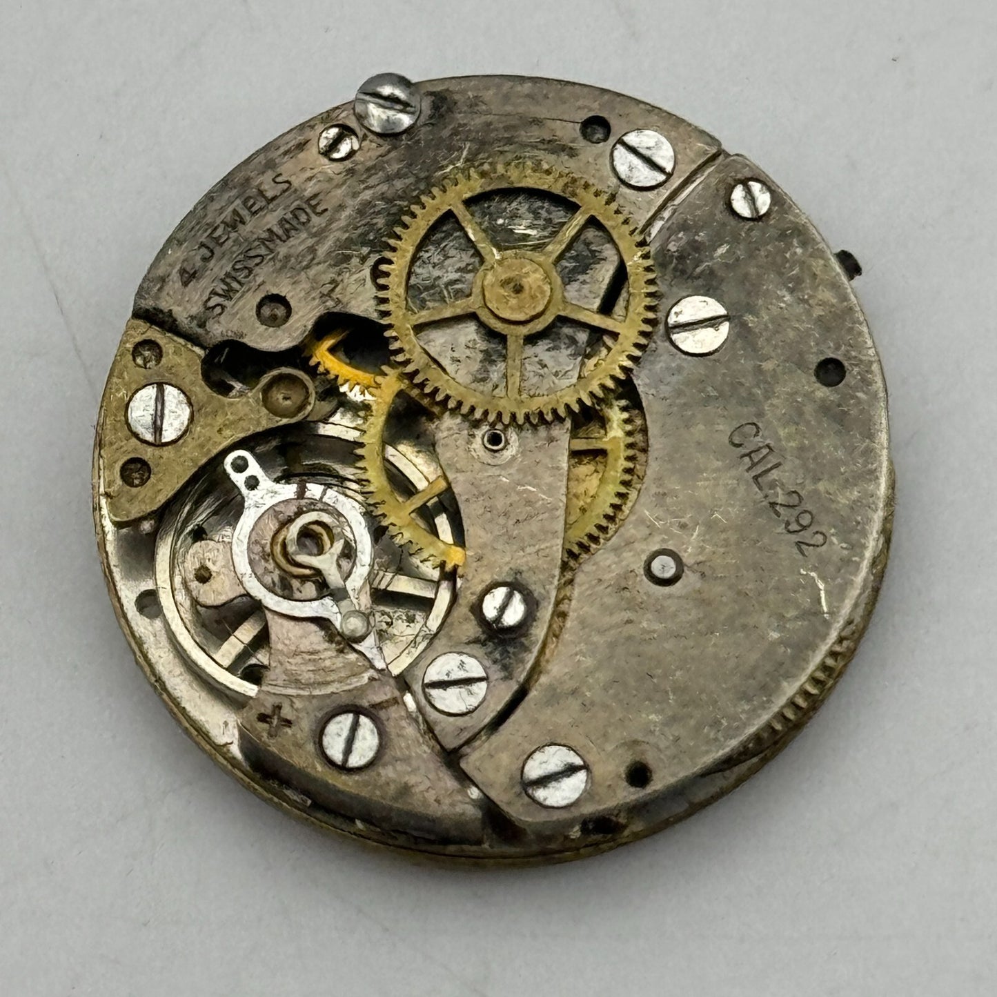 23.9mm Oris Cal 292 Swiss 4 Jewel Manual Wind Watch Movement Swiss Vintage PARTS