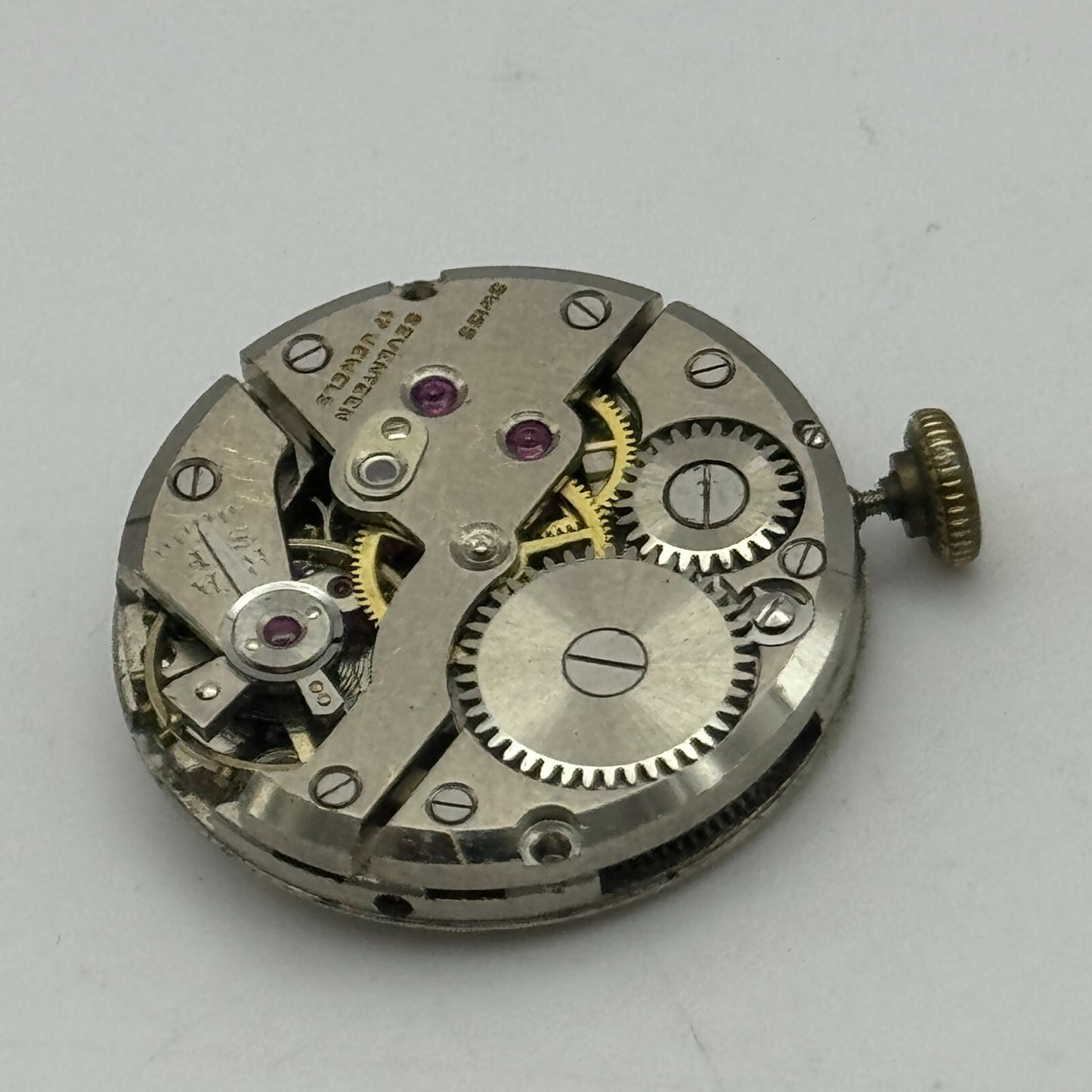 23.7mm Enicar A-R 412 Swiss Balance Ok Manual Wind Watch Movement Vintage PARTS