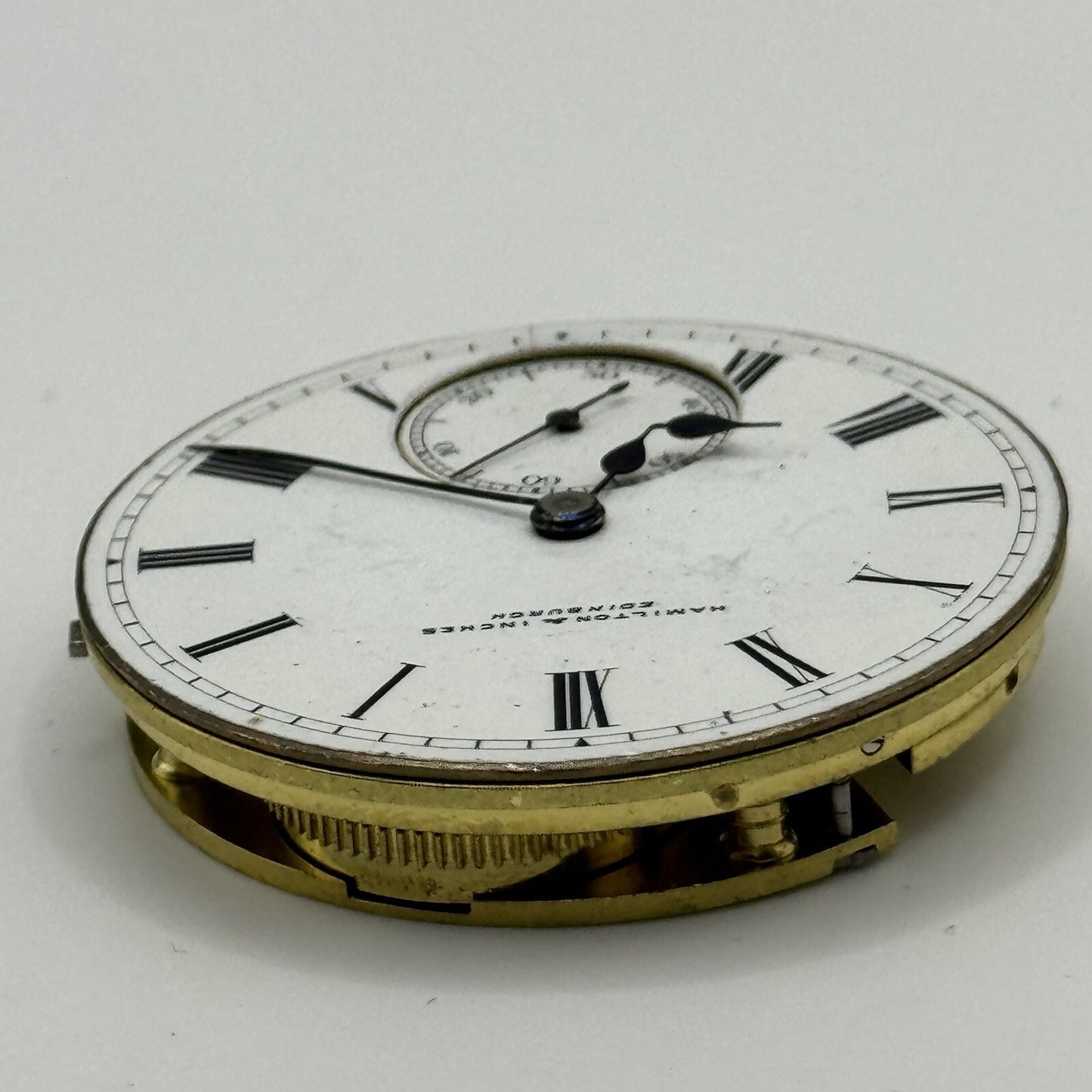 41.3mm Manual Wind Hamilton & Inches Edinburgh Pocket Watch Movement FOR PARTS