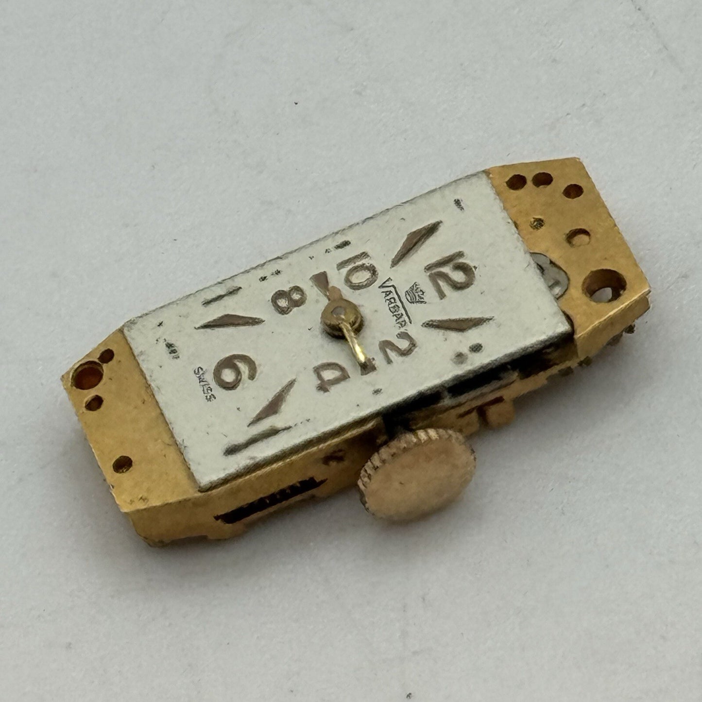 8.9mm Small Varbar Tank Watch Movement Dial Hands Restoration Repair Bal Ok
