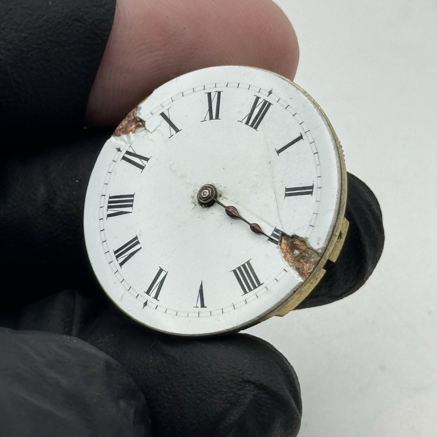29.1mm High Quality White Porcelain Dial Cylinder Watch Movement FOR PARTS