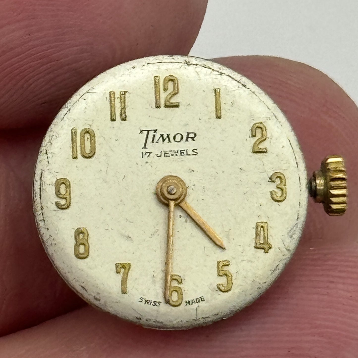 17.5mm Ladies Timor Felsa F 4022 Manual Wind Watch Movement Swiss Vintage PARTS