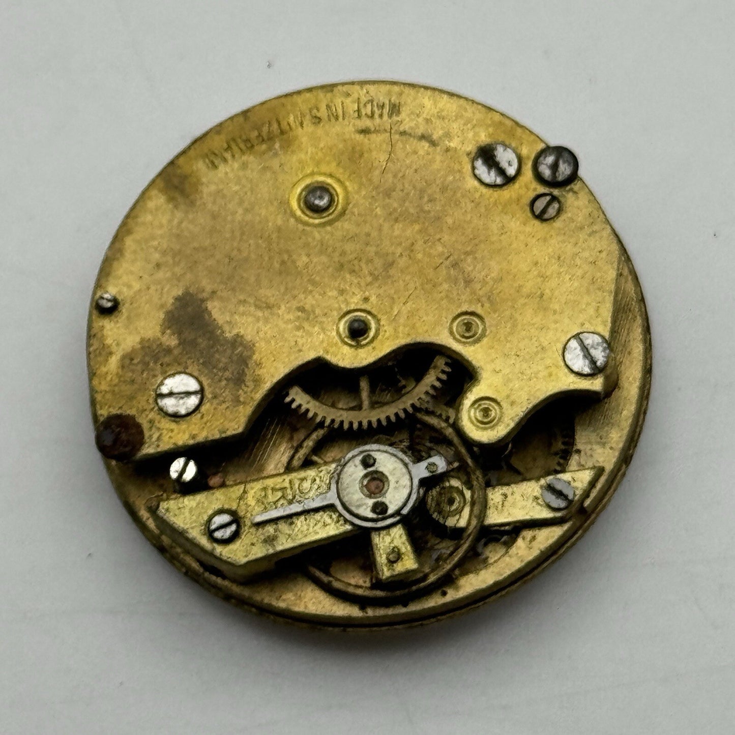 28.5mm Military Style Swiss Porcelain Watch Movement Parts Repair Restore