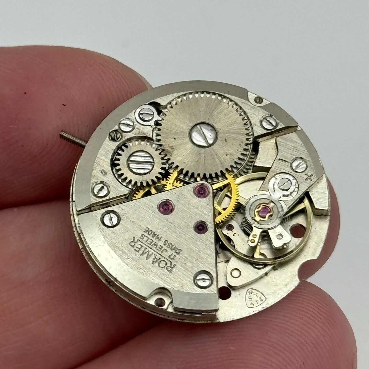 25.9mm Men's Roamer MST 414 Balance Ok Watch Movement Swiss Vintage PARTS SPARE
