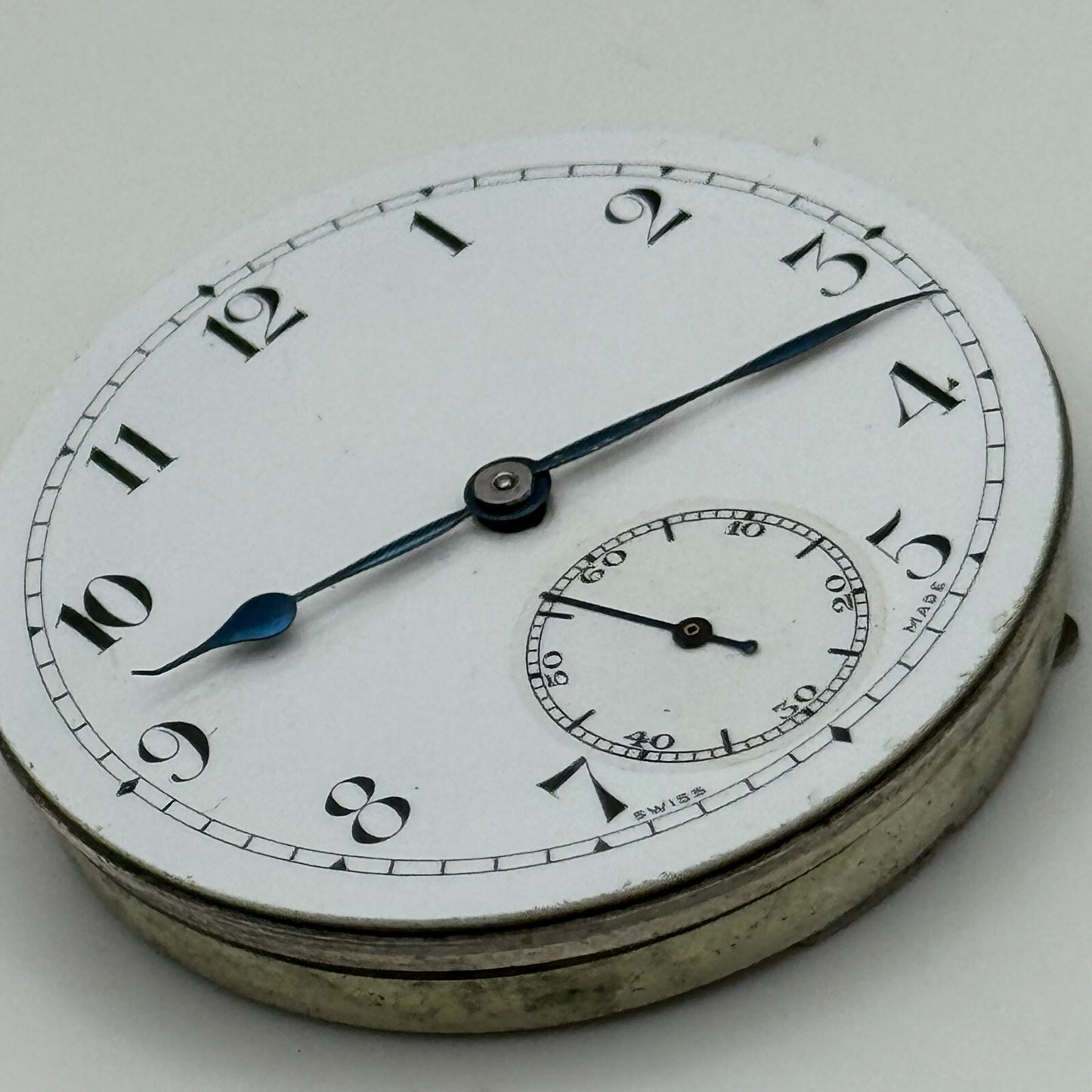 43mm Cyma Ref 919 Tavannes Open Face Balance Ok Pocket Watch Movement PARTS