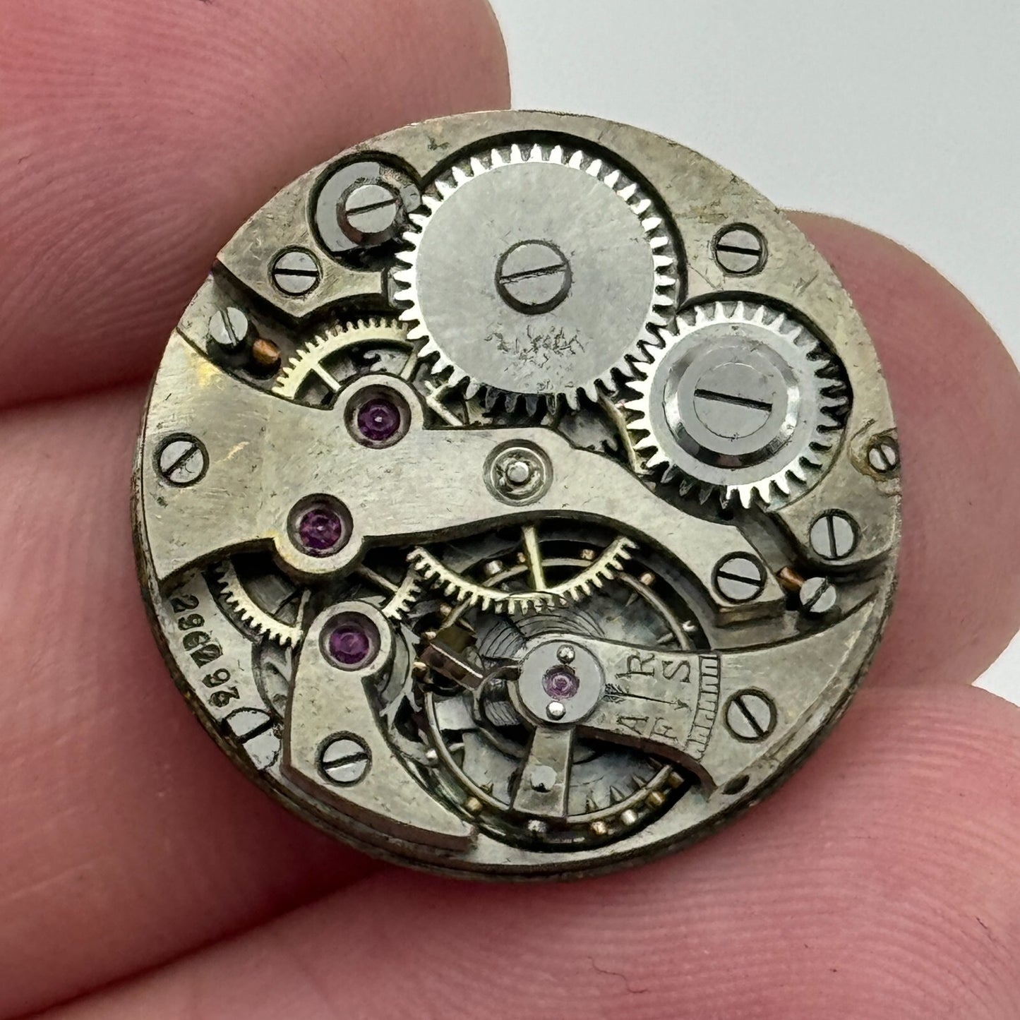 22.7mm Unidentified Swiss Trench Watch Movement Vintage Manual Wind PARTS SPARES