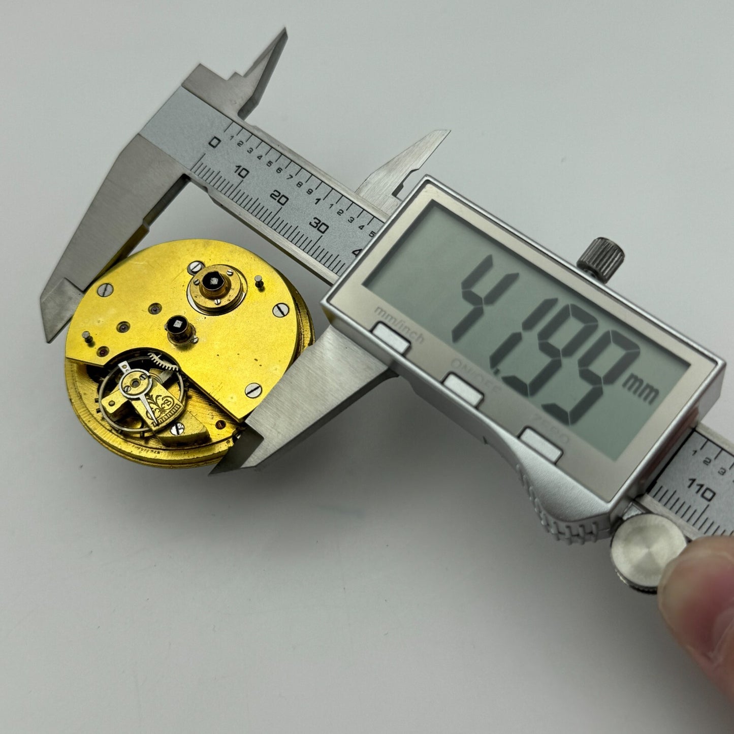 46.4mm Antique H Stone Leeds Balance Ok Key Wound Pocket Watch Movement PARTS