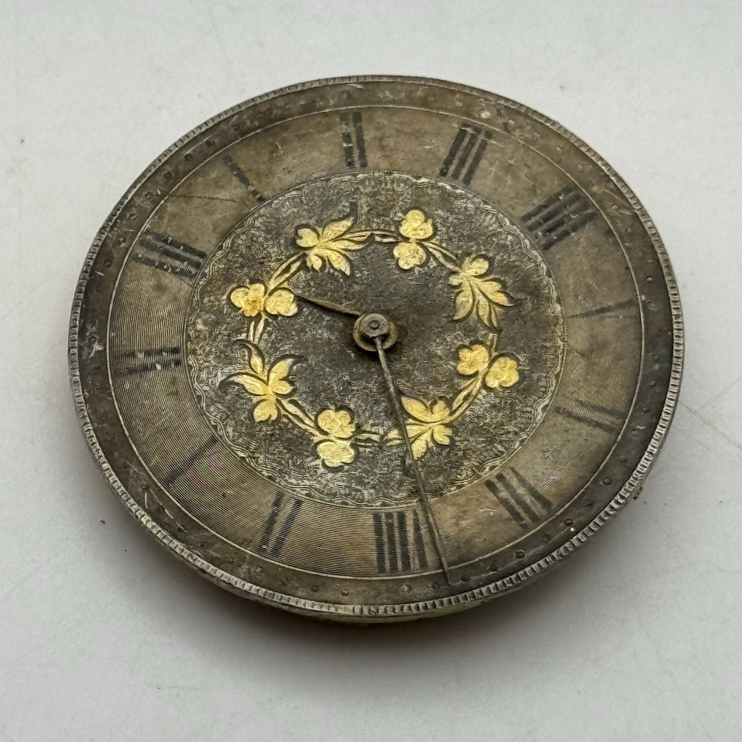 36.7mm Stauffer C X De Fonds Beautiful Dial Cylinder Watch Movement FOR PARTS