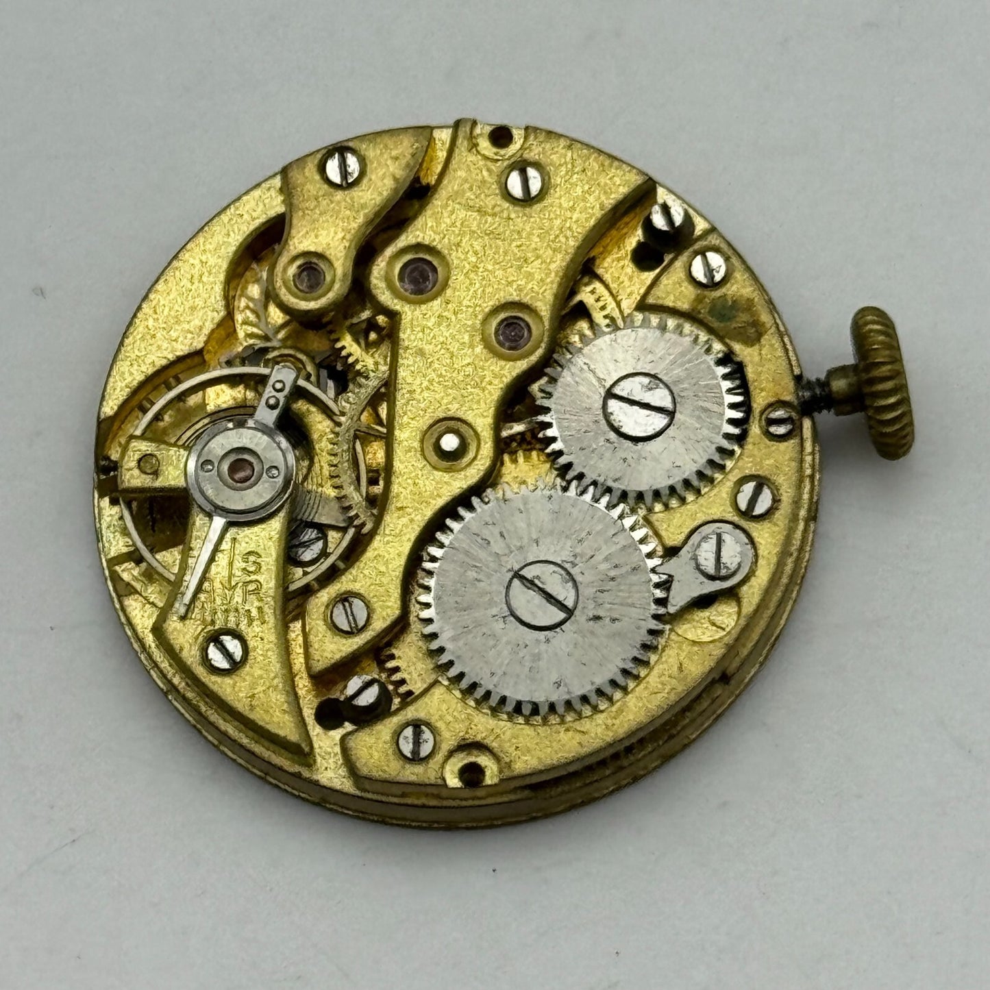 27mm Unidentified Balance Ok Trench Mens Watch Movement Manual Wind Swiss PARTS