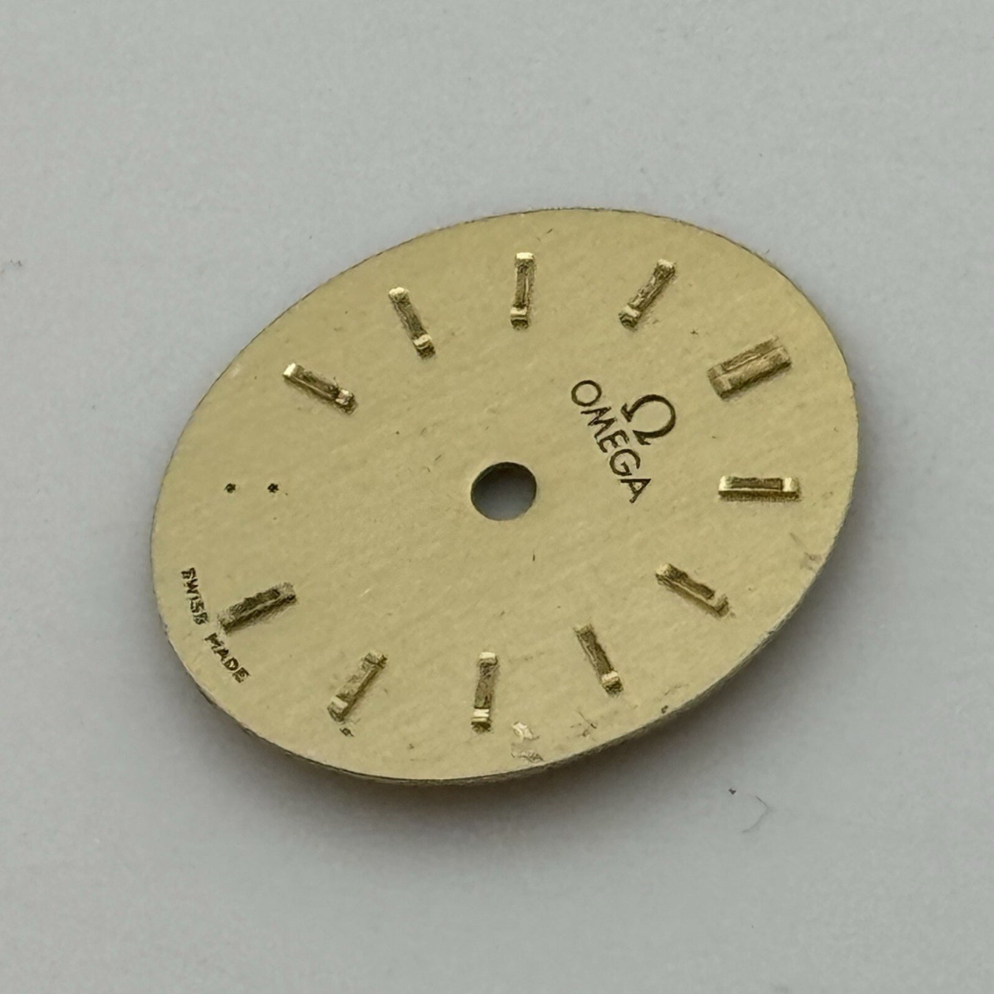 14.6mm Vintage Oval Omega Red Font Ladies Wristwatch Dial Spares Parts Swiss