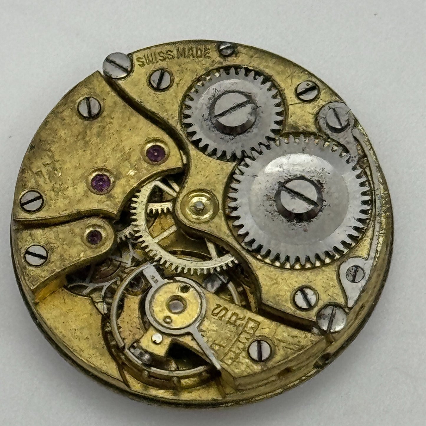 23.7mm 15 Jewels Swiss Trench Watch Movement Vintage Manual Wind PARTS SPARES